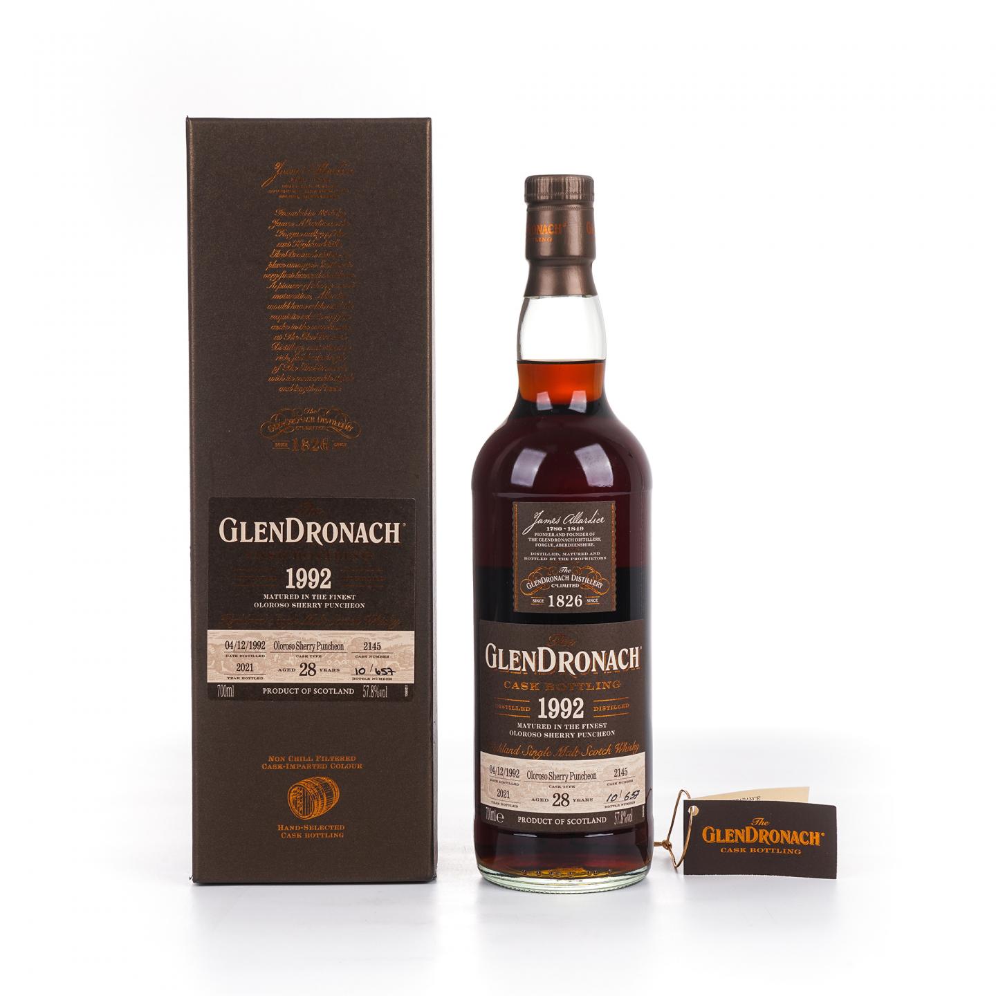 Glendronach 格兰多纳 28年 1992-2021 雪莉桶#2145