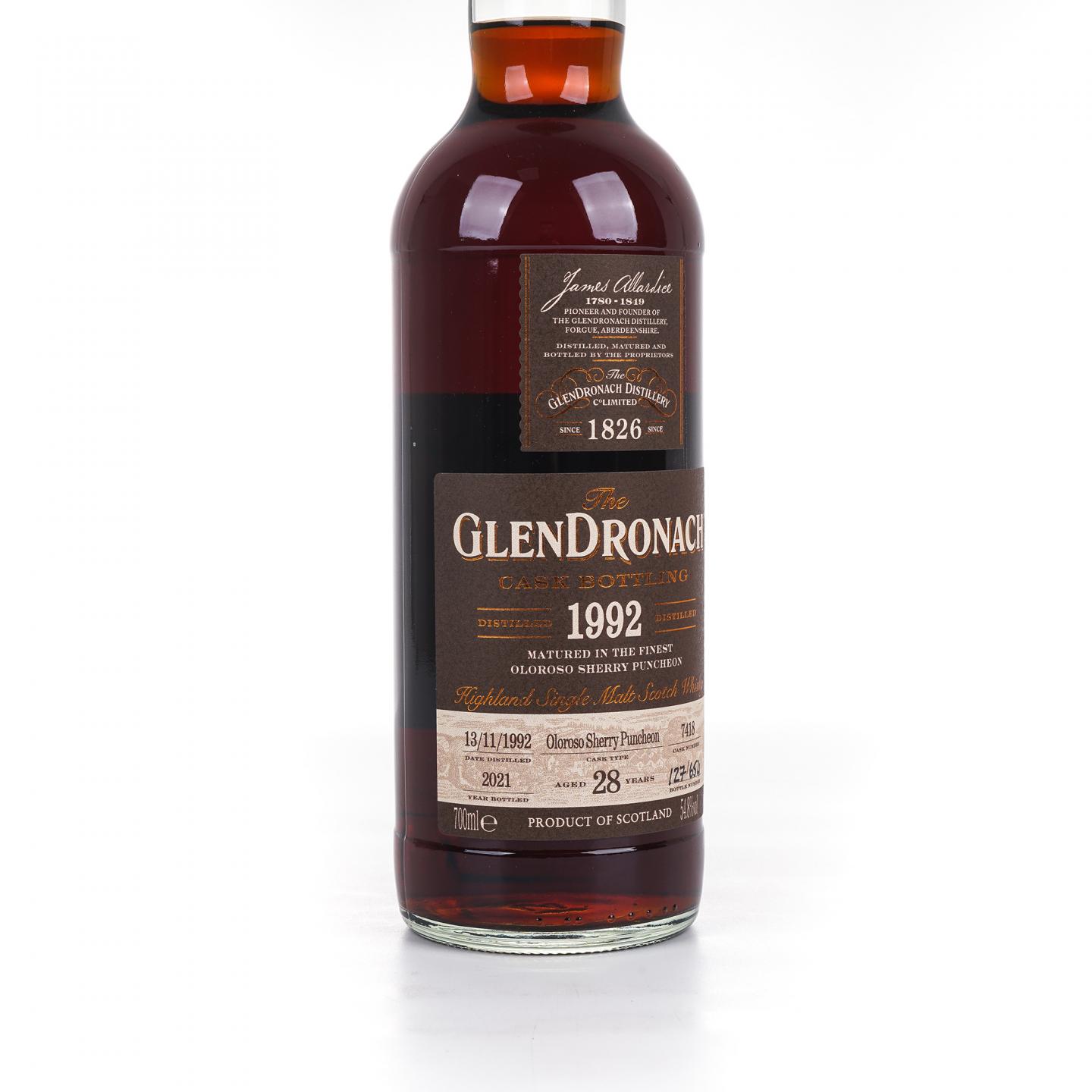 Glendronach 格兰多纳 28年 1992-2021 雪莉桶#7418