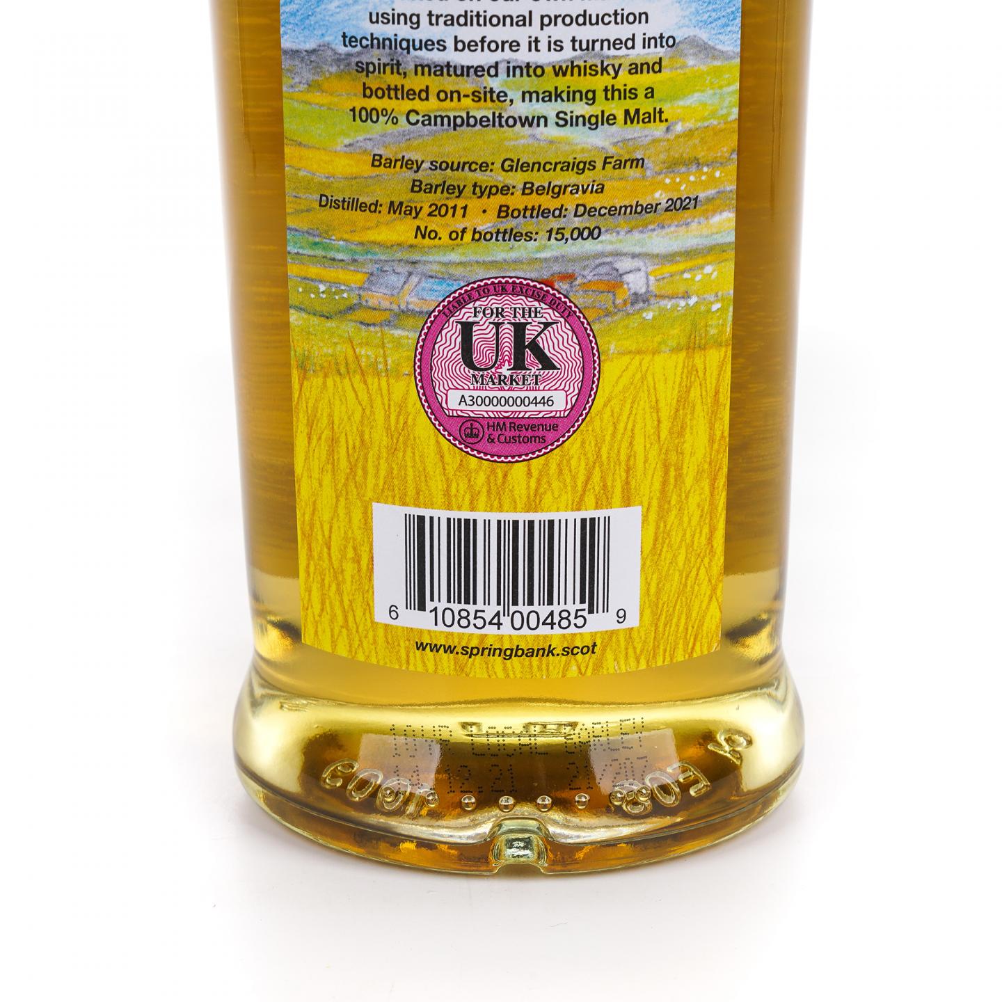 Springbank 云顶 10年 2011-2021 本地大麦