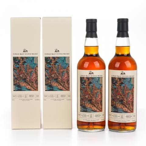 Aberlour 雅伯莱 11年 2014-2025 「通俗水浒传豪杰·鼓上蚤时迁」初填雪莉桶 2瓶组