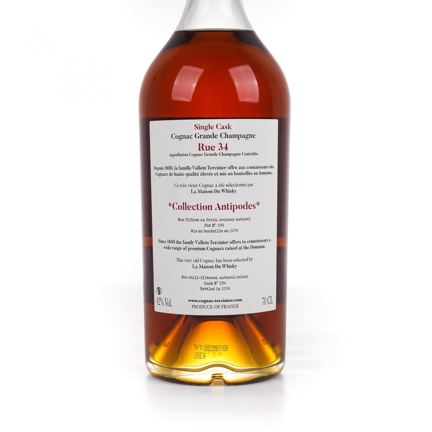 Vallein Tercinier 干邑 2014 Rue 34 单桶#034 大香槟区