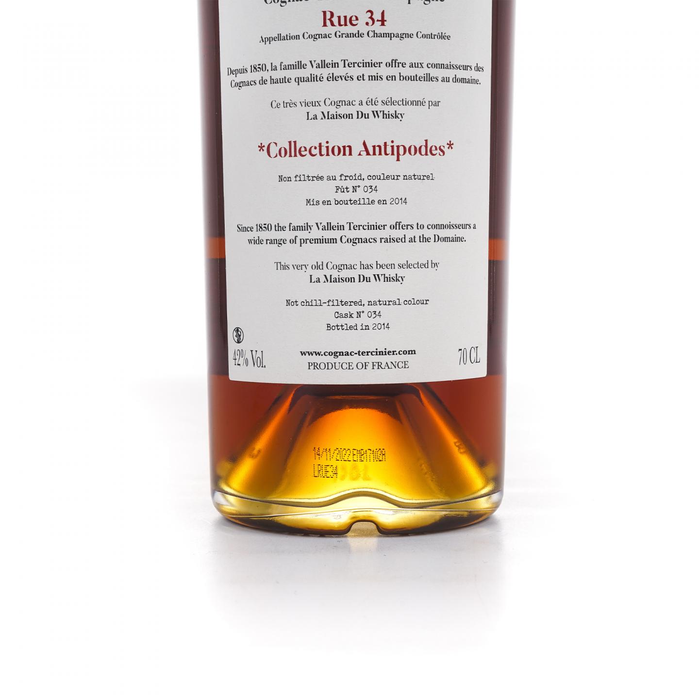 Vallein Tercinier 干邑 2014 Rue 34 单桶#034 大香槟区