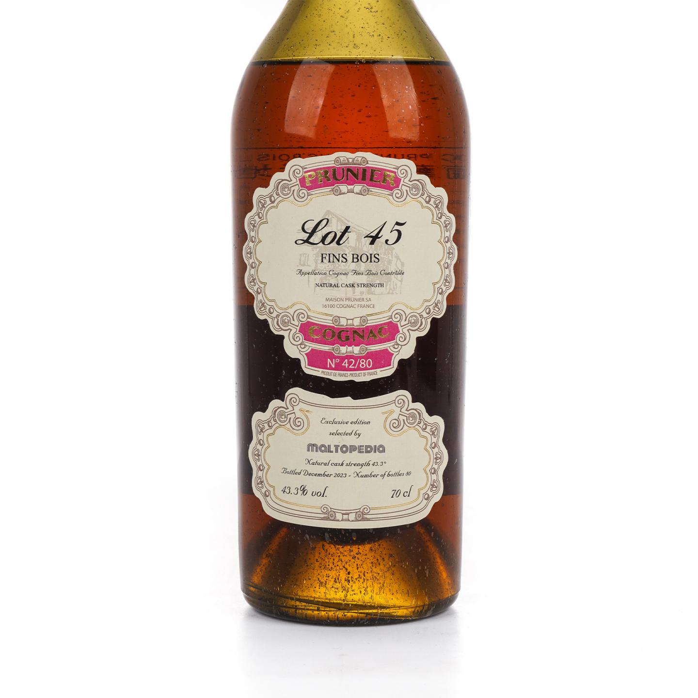Prunier 普诺尼 2023 LOT 45 FINS BOIS 桶强 干邑