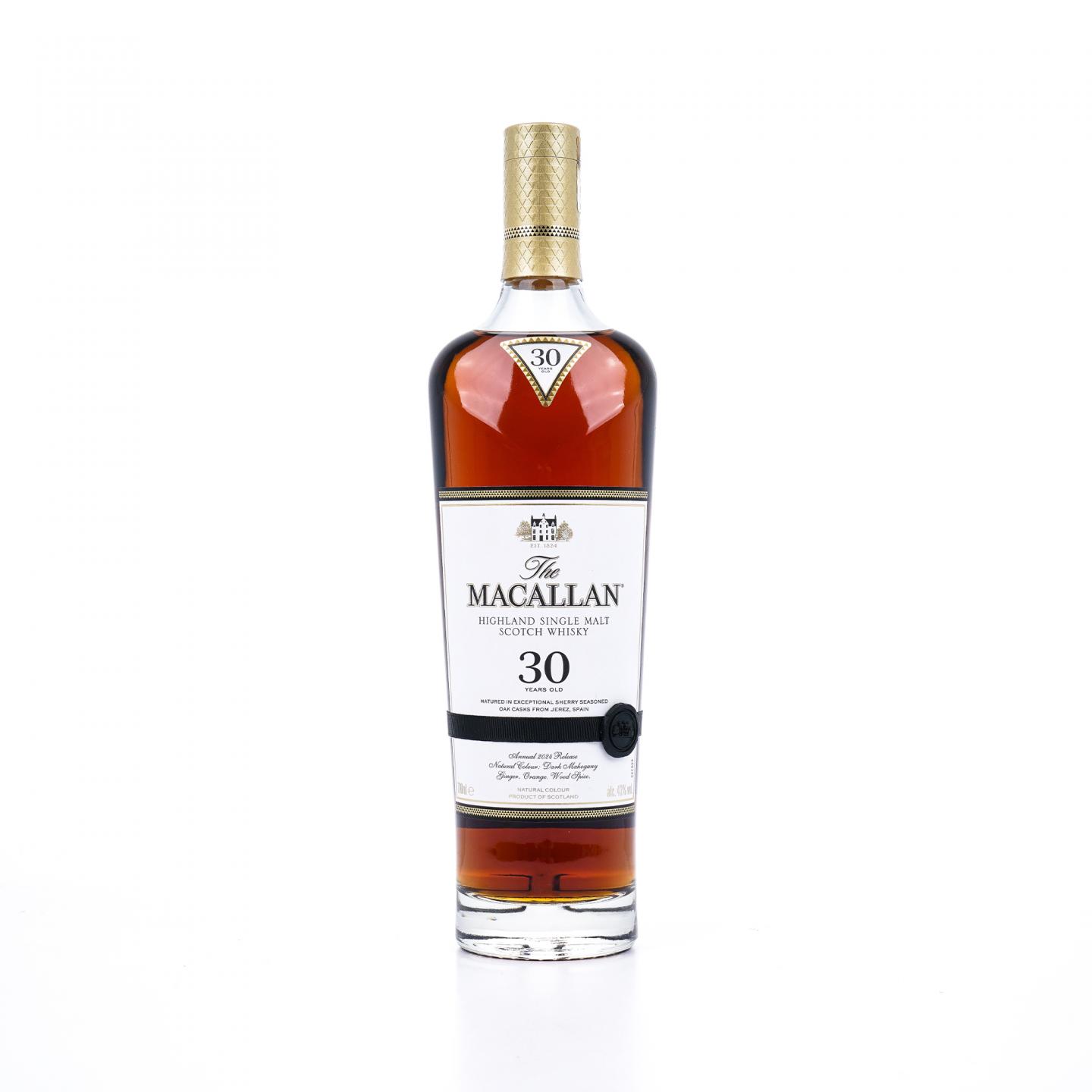 【附X光图】Macallan 麦卡伦 30年 2024 雪莉桶 黑腰带 木礼盒