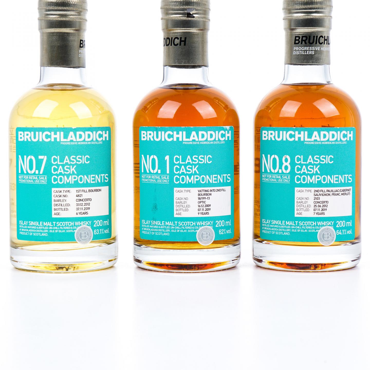 【中样】Bruichladdich 布赫拉迪 单桶1号/7号/8号 200ml*3