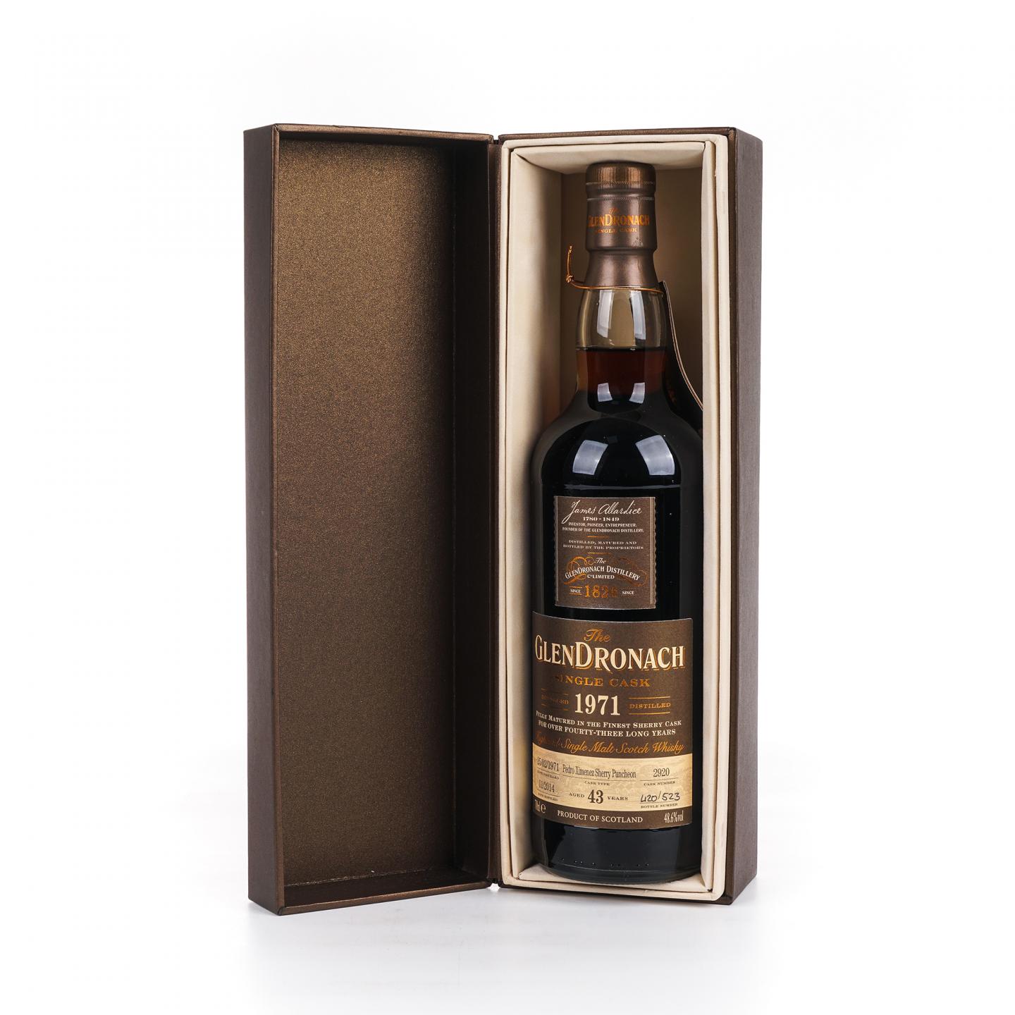 Glendronach 格兰多纳 43年 1971-2014 雪莉单桶#2920