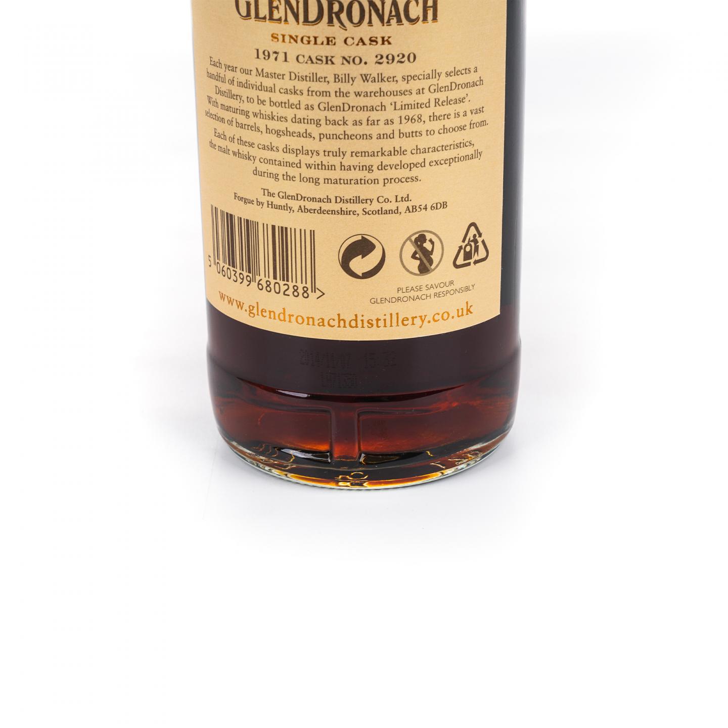 Glendronach 格兰多纳 43年 1971-2014 雪莉单桶#2920