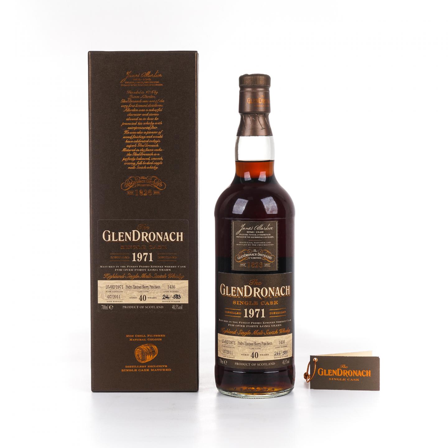 Glendronach 格兰多纳 40年 1971-2011 雪莉单桶#1436