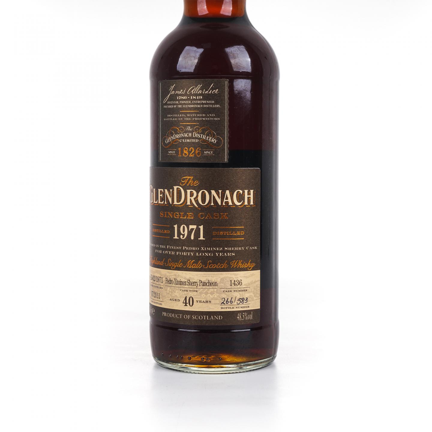 Glendronach 格兰多纳 40年 1971-2011 雪莉单桶#1436