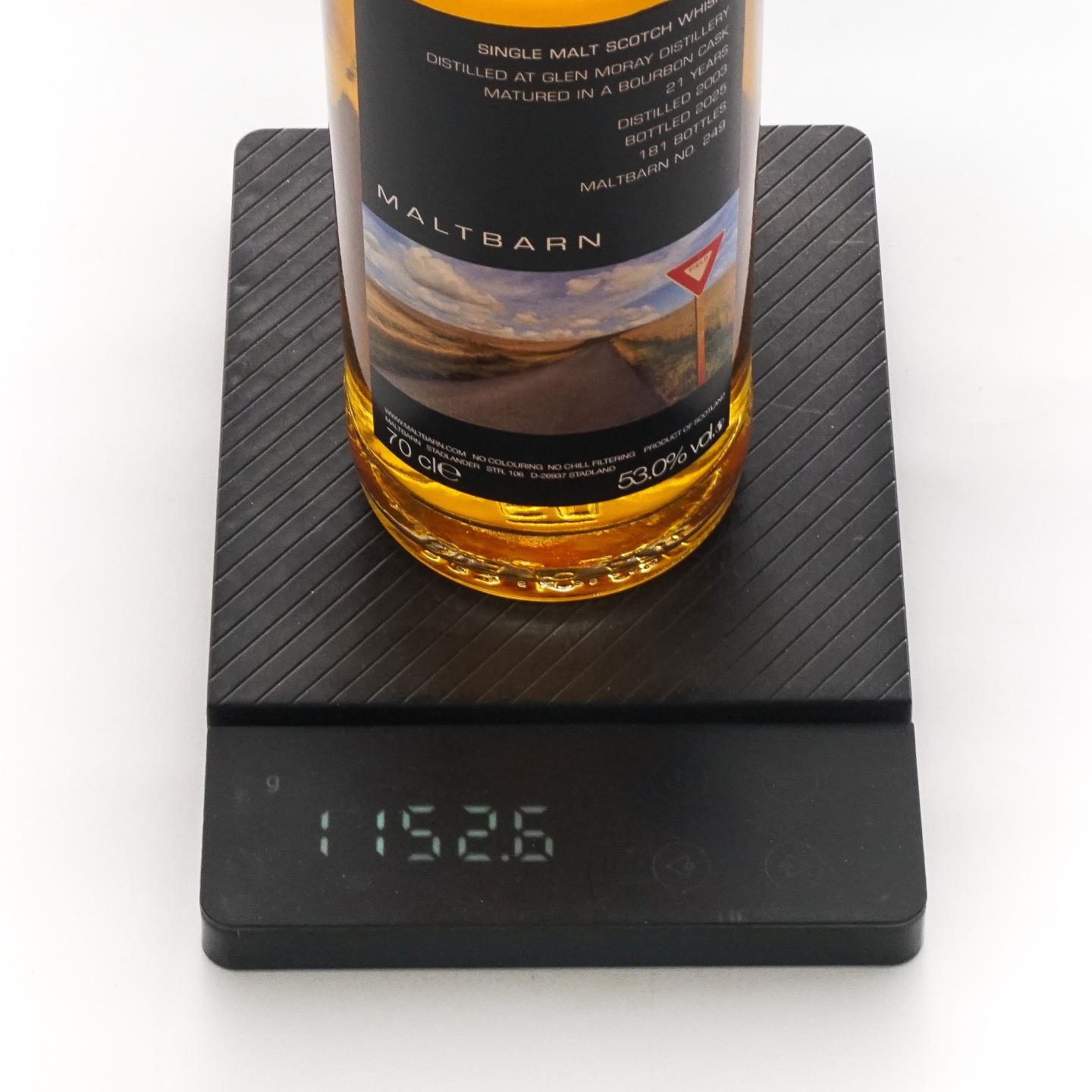 Glen Moray 格兰莫雷 21年 2003-2025 Maltbarn 波本桶