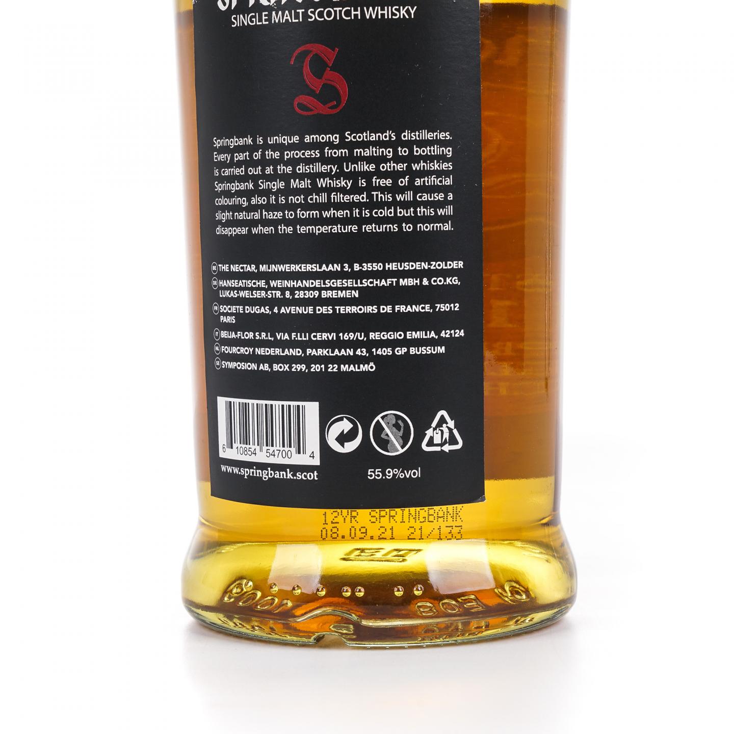 Springbank 云顶 12年 2021 桶强 55.9%Vol.