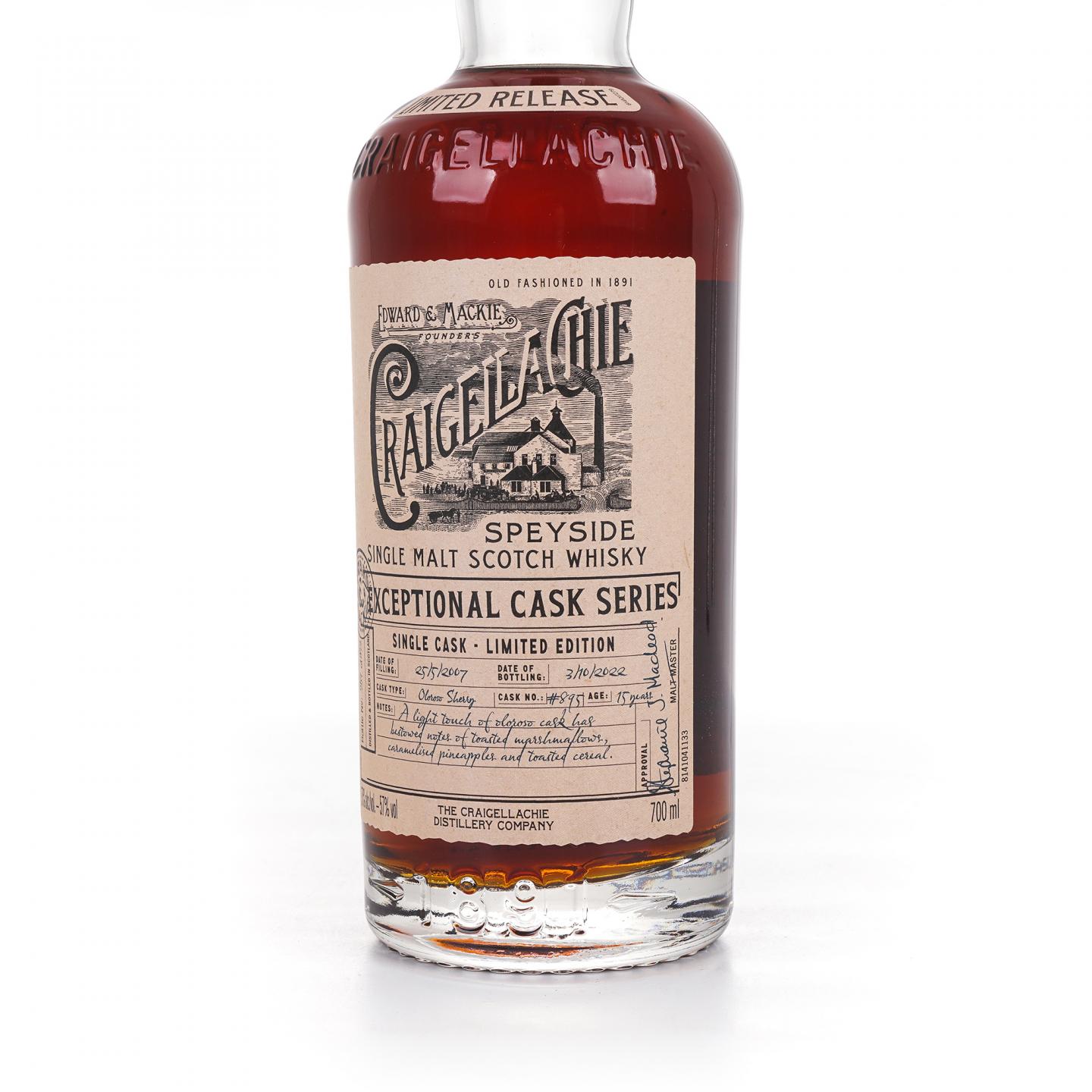 Craigellachie 克莱拉奇 15年 2007-2022 ECS 雪莉单桶#895