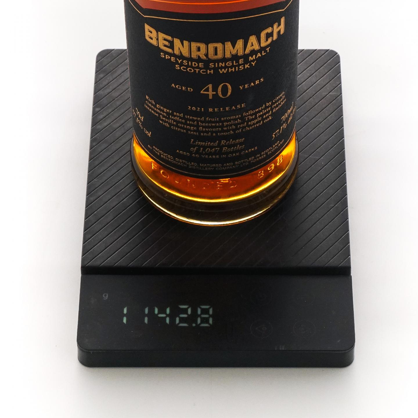 Benromach 本诺曼克 40年 2021 雪莉桶 限定版