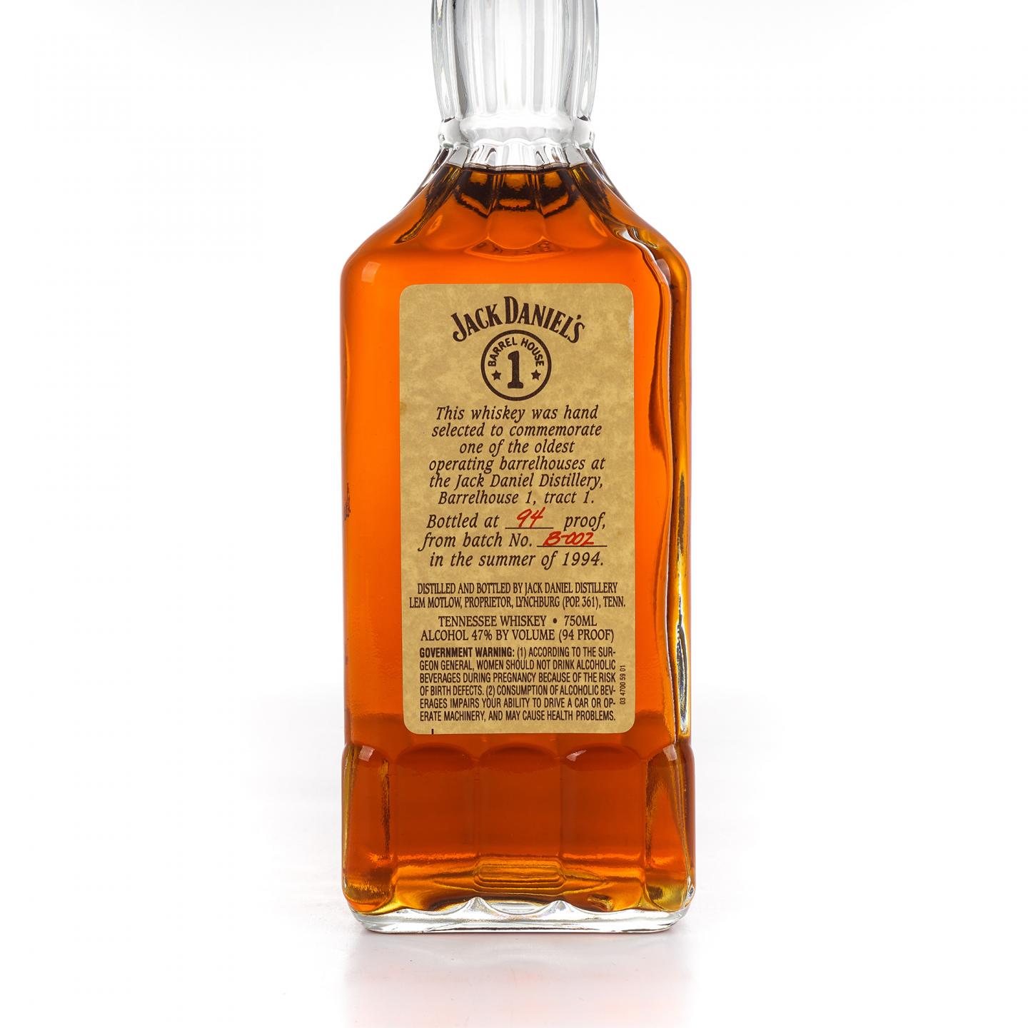 Jack Daniel's 杰克丹尼 1994 Barrel House 1 田纳西威士忌 750ml