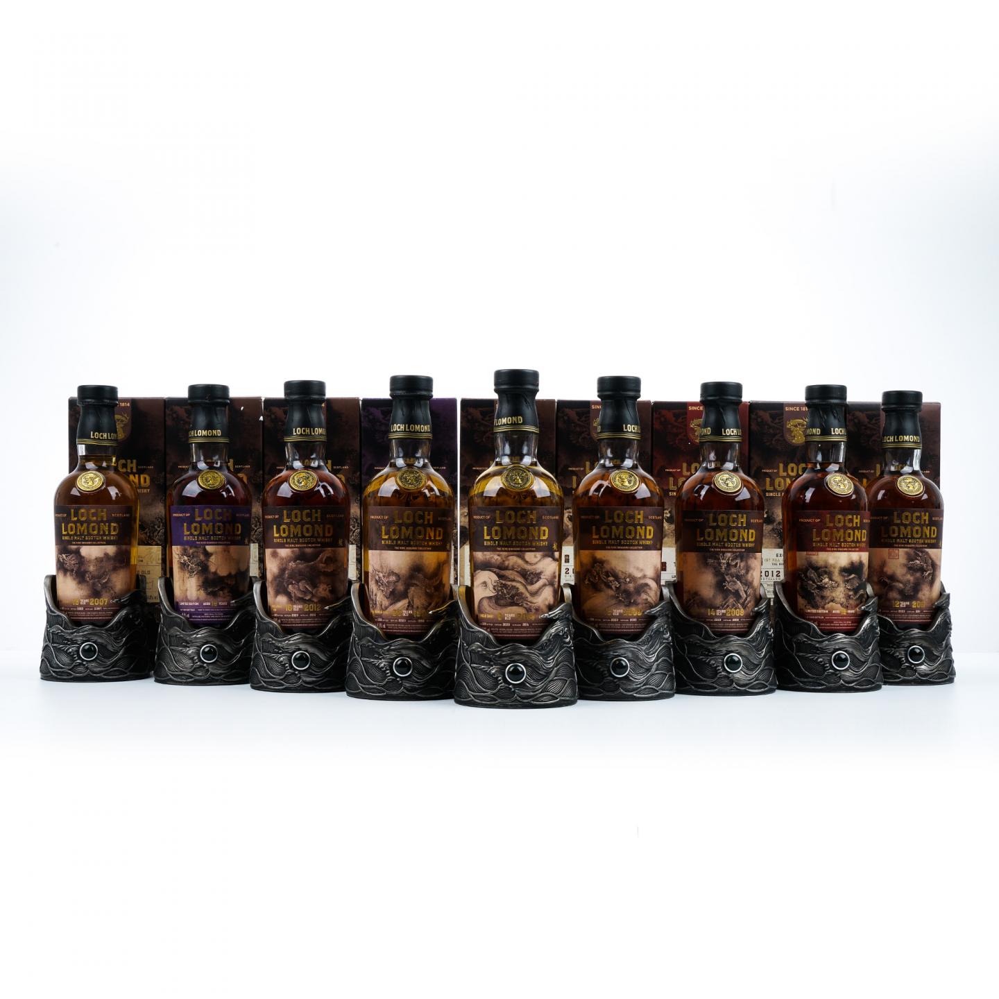 Loch Lomond 罗曼湖 龙年限定版 陈容《九龙图》 9瓶组