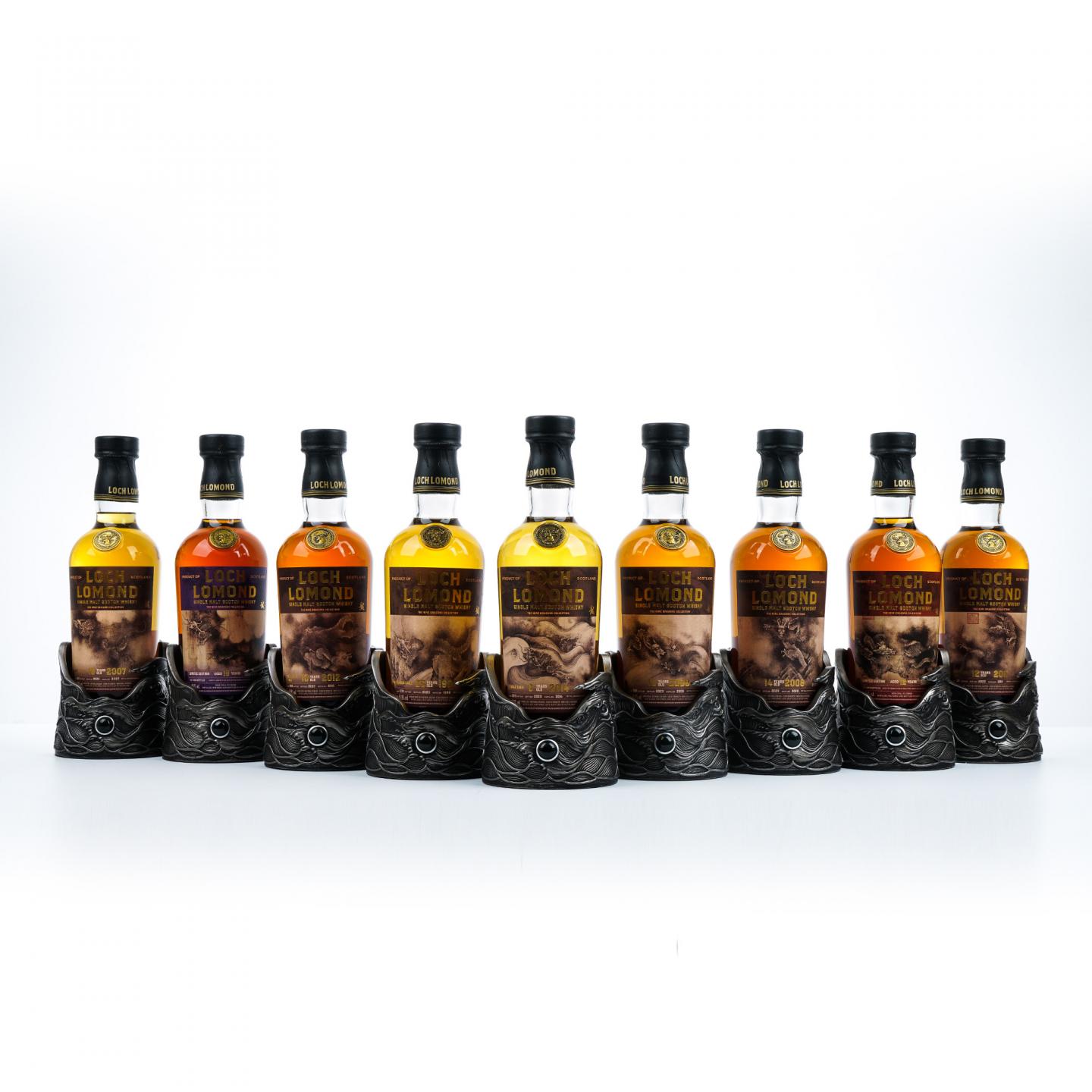 Loch Lomond 罗曼湖 龙年限定版 陈容《九龙图》 9瓶组