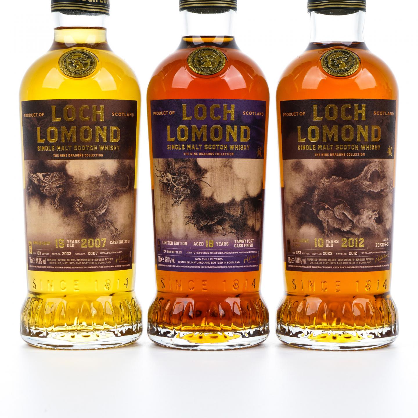 Loch Lomond 罗曼湖 龙年限定版 陈容《九龙图》 9瓶组