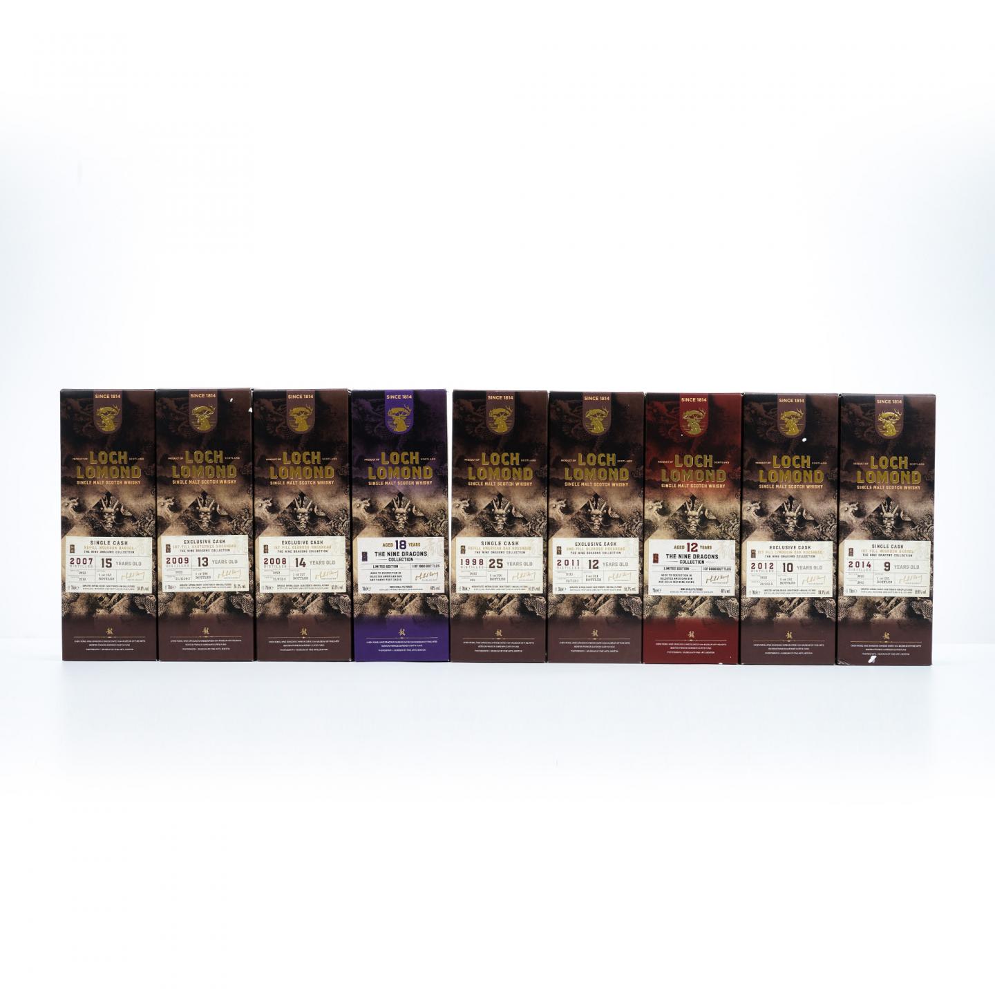 Loch Lomond 罗曼湖 龙年限定版 陈容《九龙图》 9瓶组