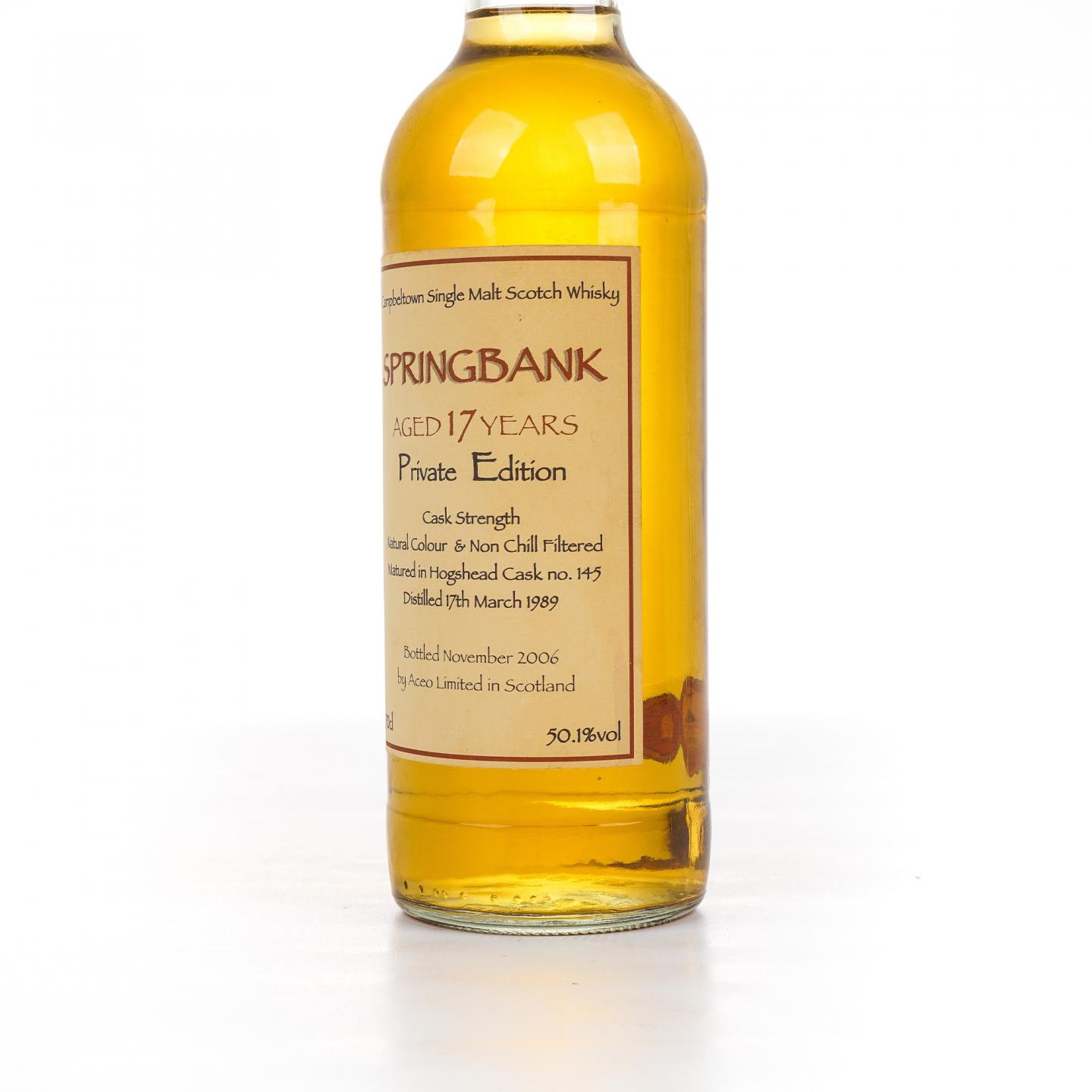 Springbank 云顶 17年 1989-2006 桶强私藏版AcL