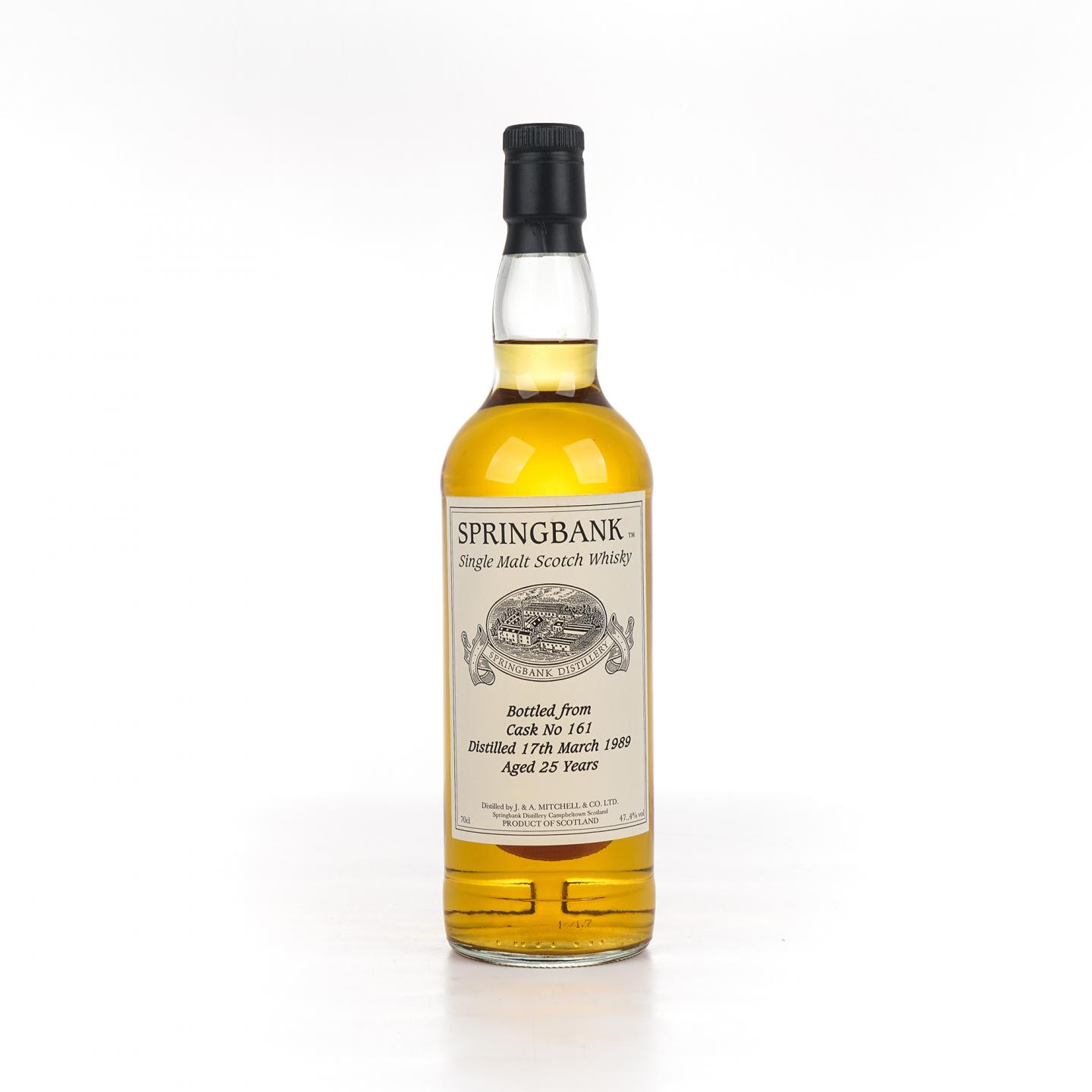 Springbank 云顶 25年 1989 私人装瓶系列 桶号#161