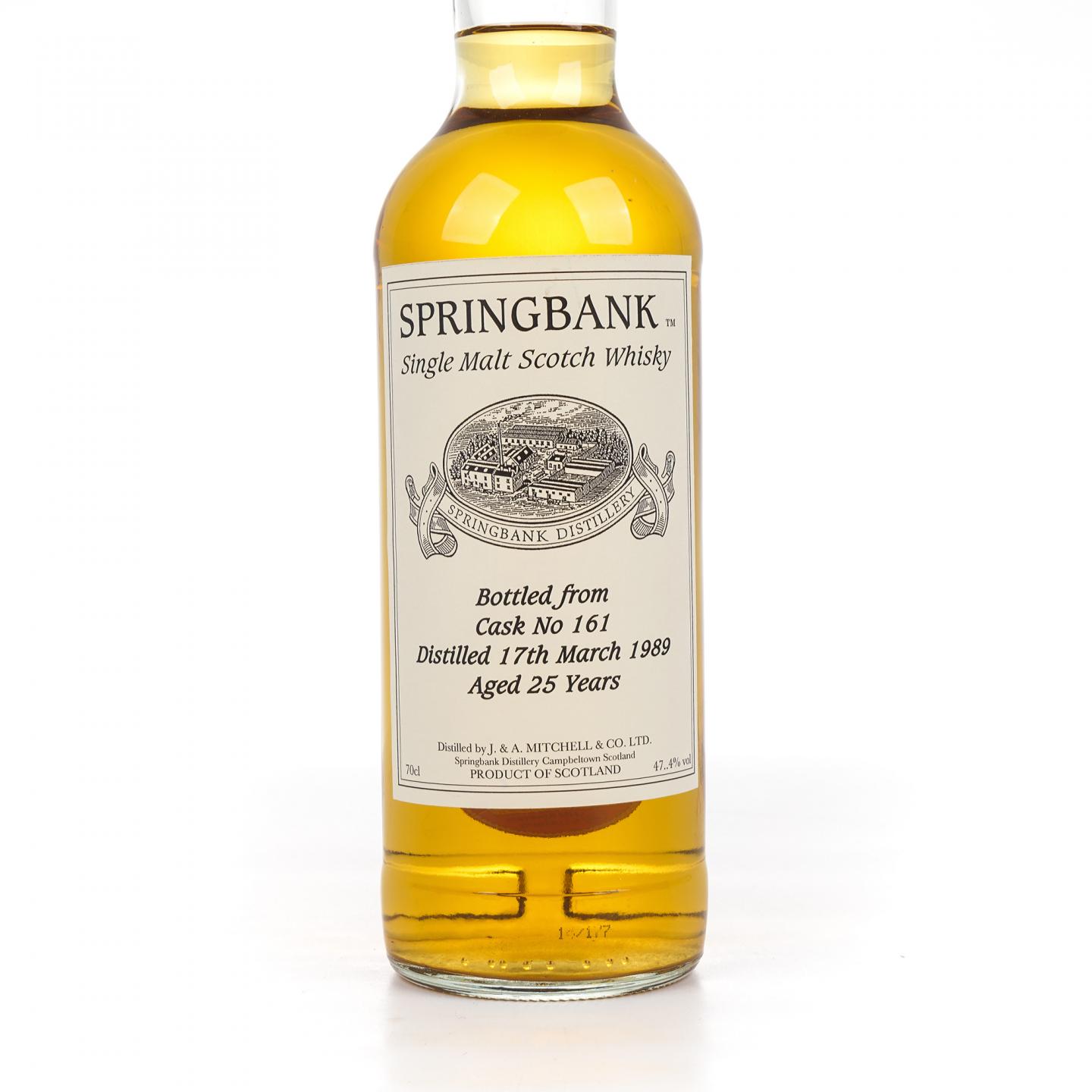 Springbank 云顶 25年 1989 私人装瓶系列 桶号#161