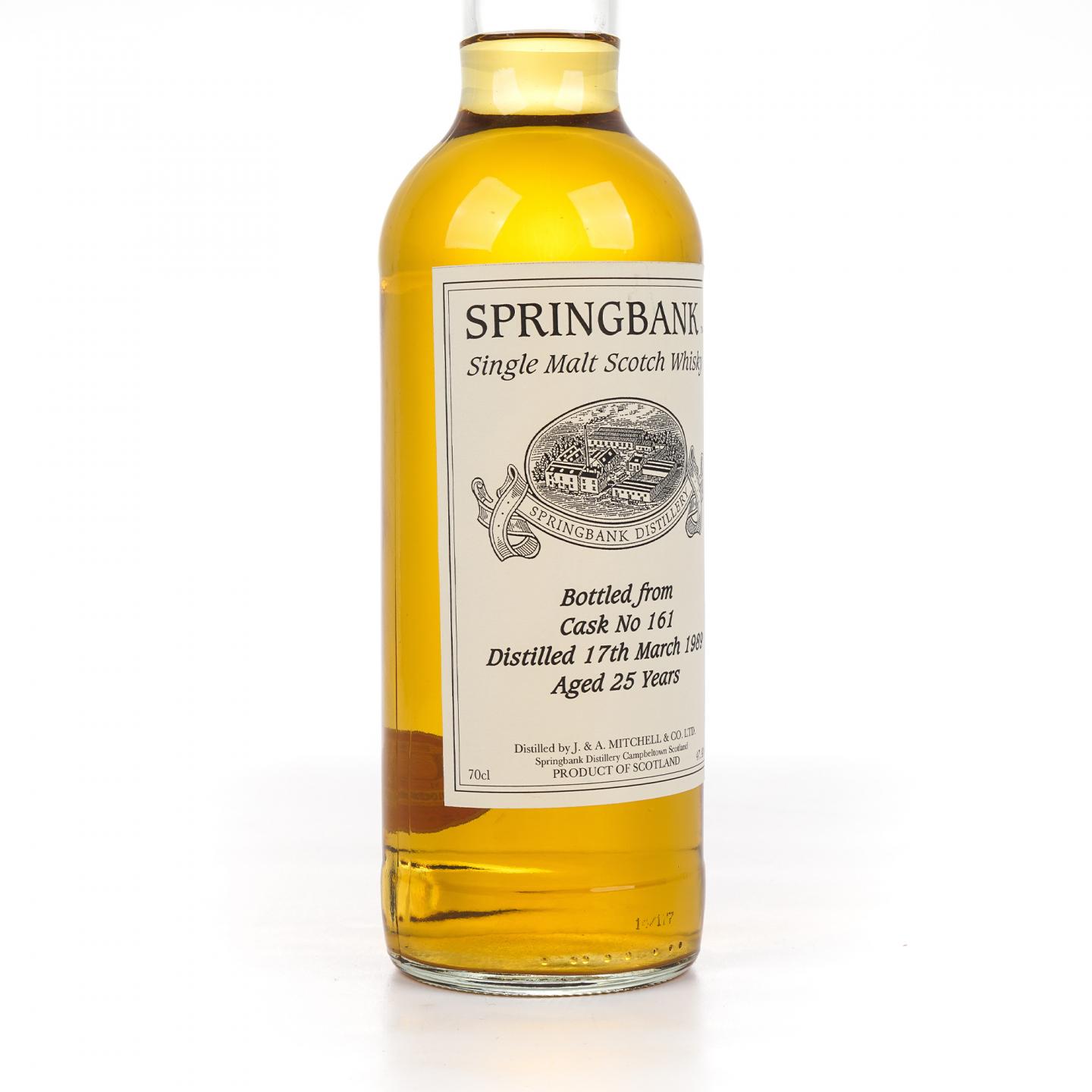 Springbank 云顶 25年 1989 私人装瓶系列 桶号#161