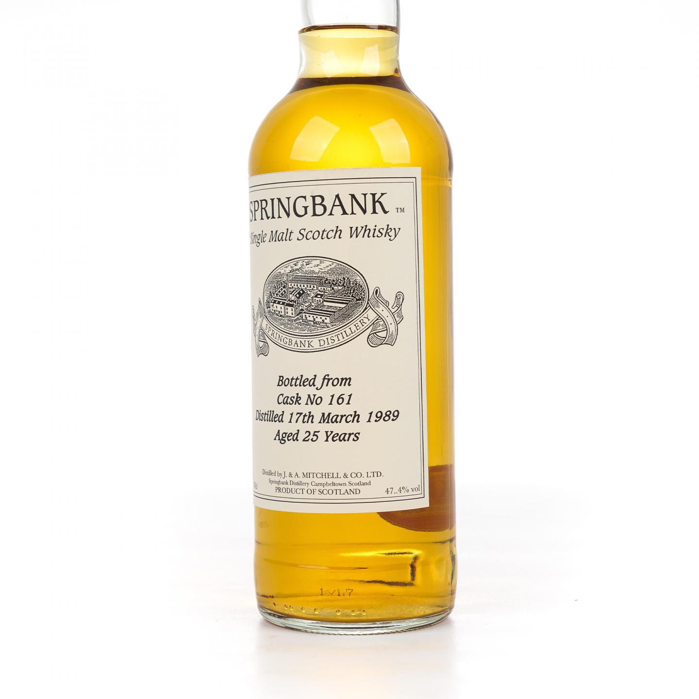 Springbank 云顶 25年 1989 私人装瓶系列 桶号#161