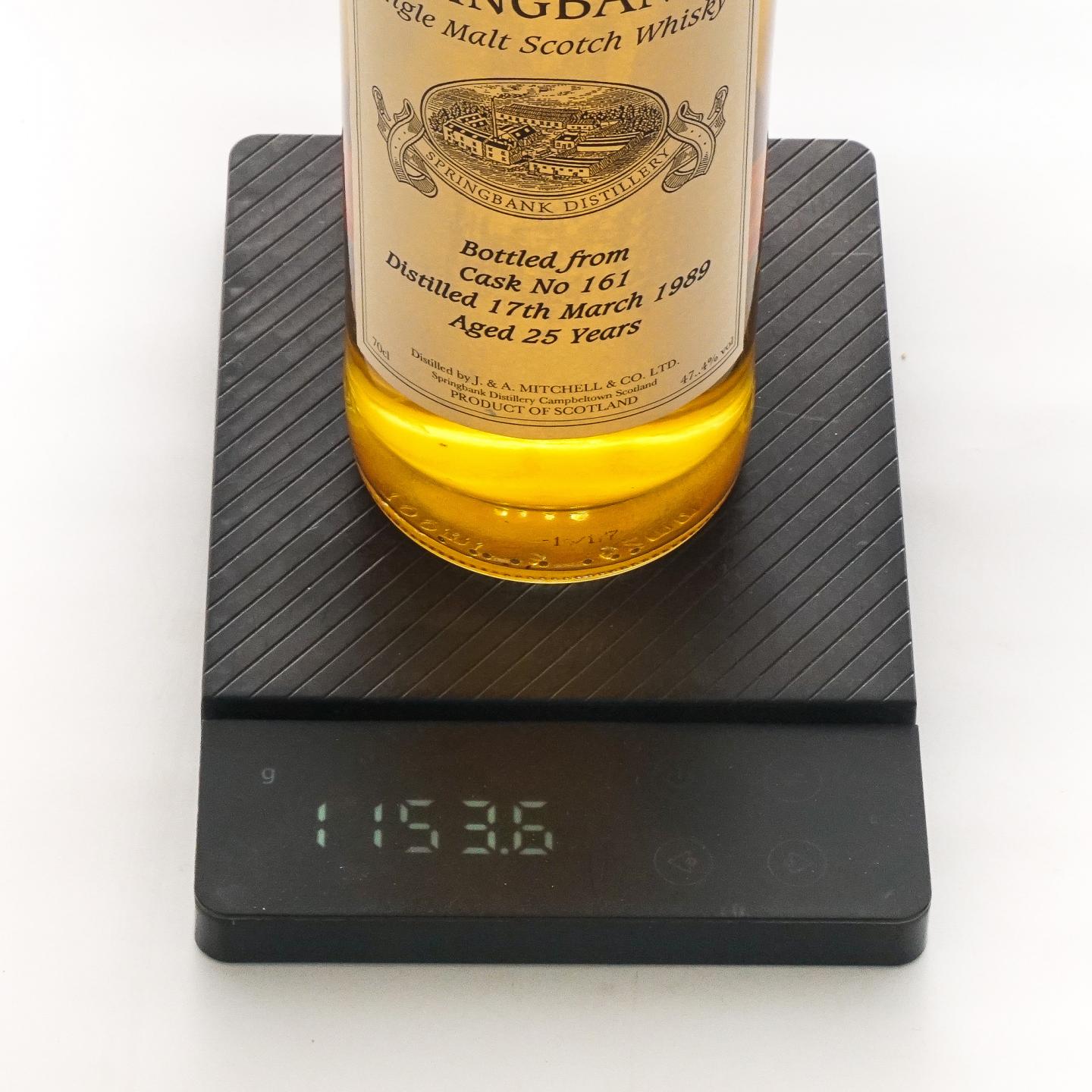 Springbank 云顶 25年 1989 私人装瓶系列 桶号#161
