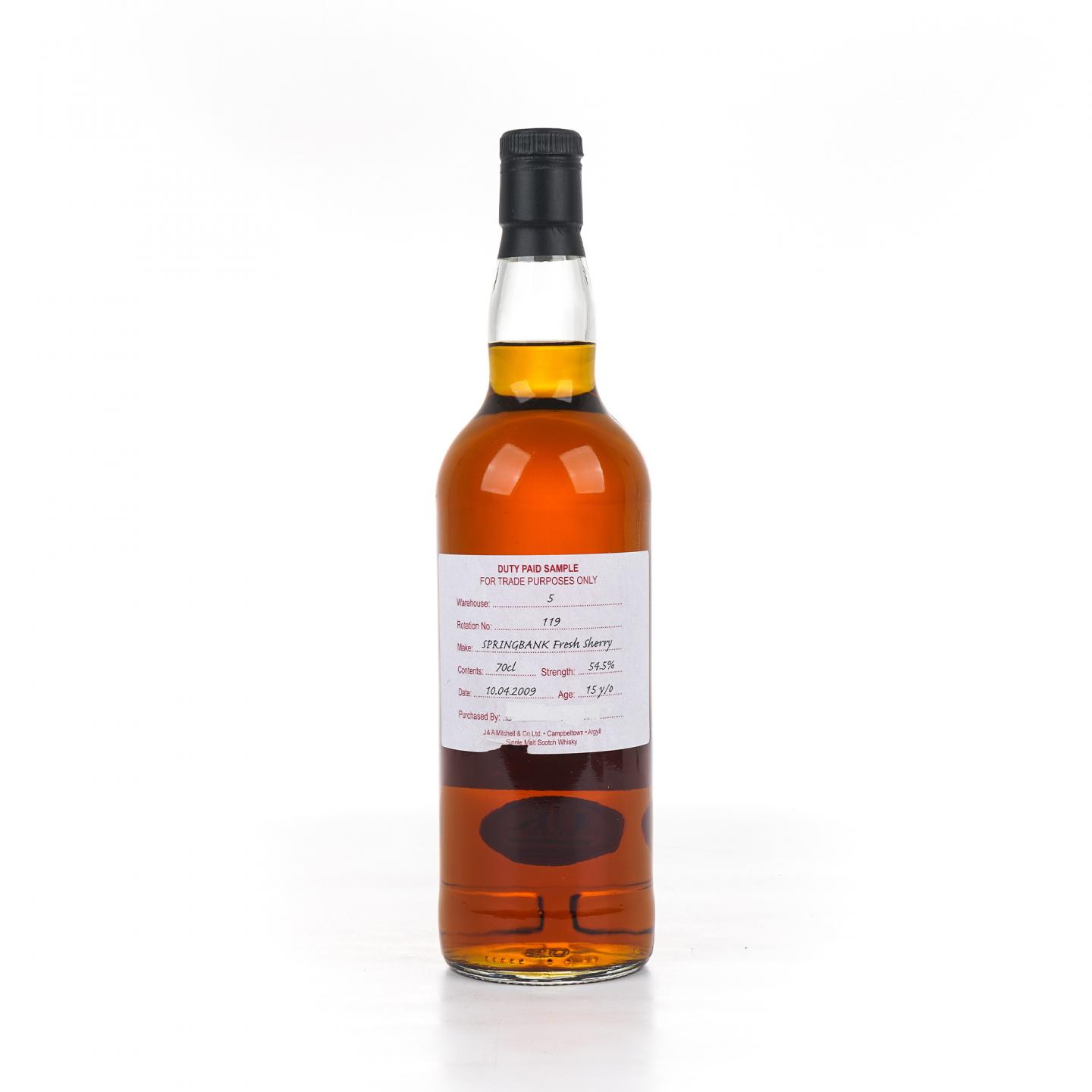 Springbank 云顶 15年 2009 完税瓶 新鲜雪莉桶