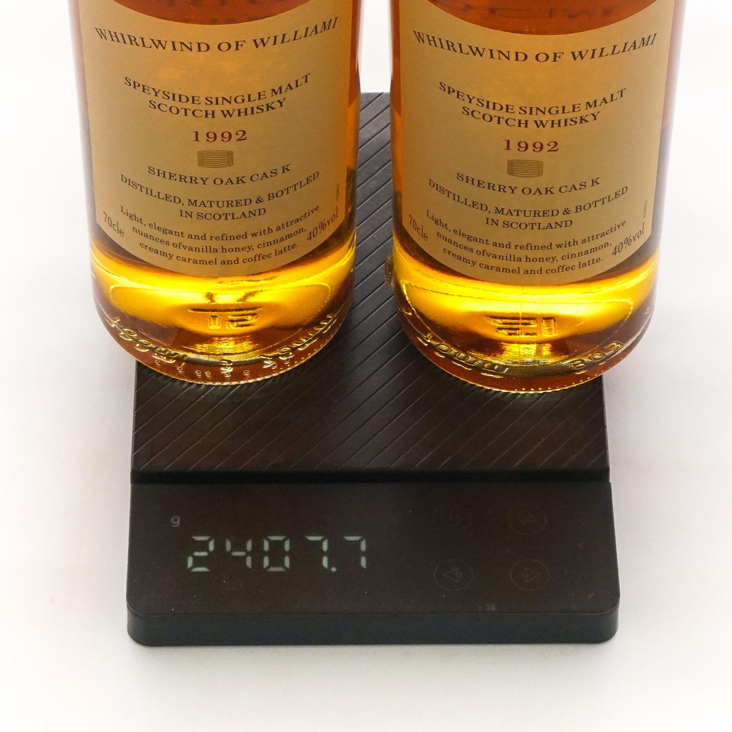 秘密斯佩塞 1992 Whirlwind of Williami 雪莉桶 单麦 2瓶组