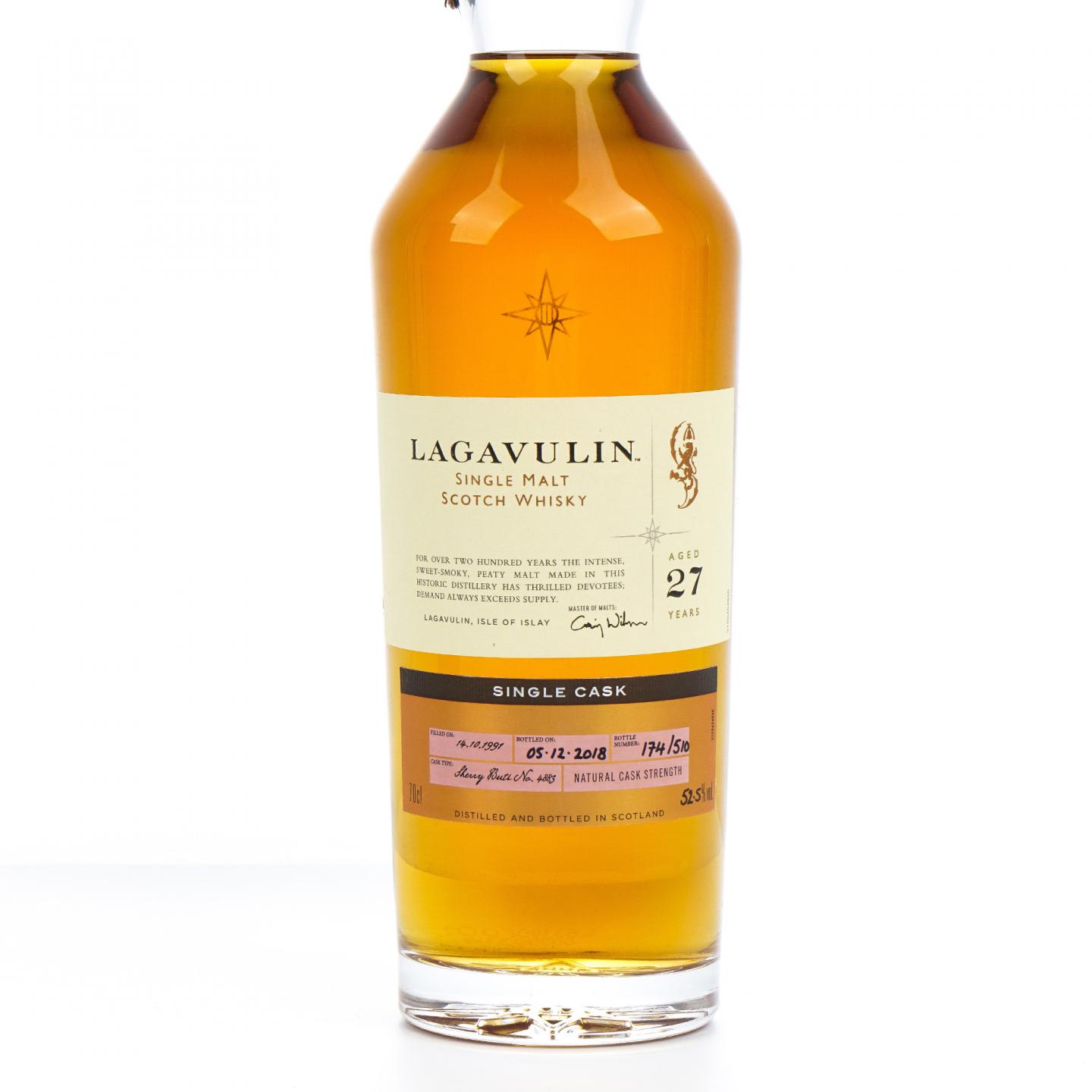 Lagavulin 乐加维林 27年 1991-2018 星星标 雪莉桶#4883