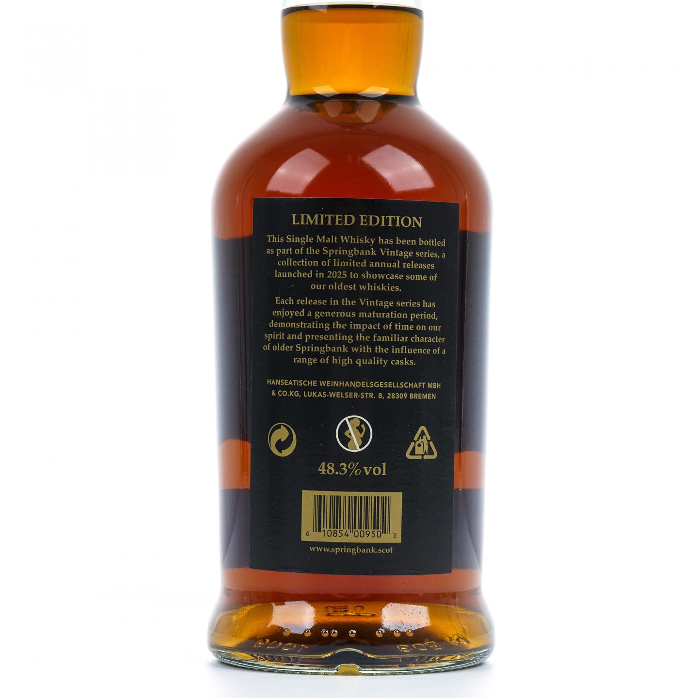 Springbank 云顶 1998-2025 Vintage