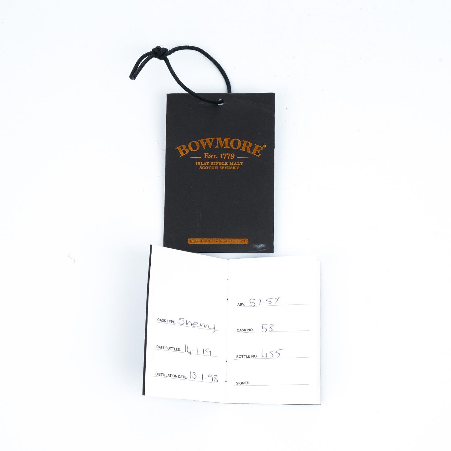 Bowmore 波摩 1998-2019 雪莉桶#58 Hand-Filled 57.5%Vol. 700ml