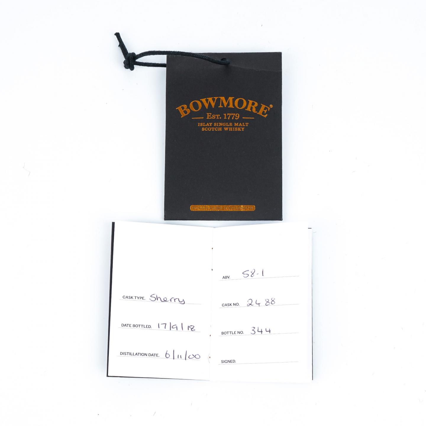 Bowmore 波摩 2000-2018 雪莉桶#2488 Hand-Filled 58.1%Vol.