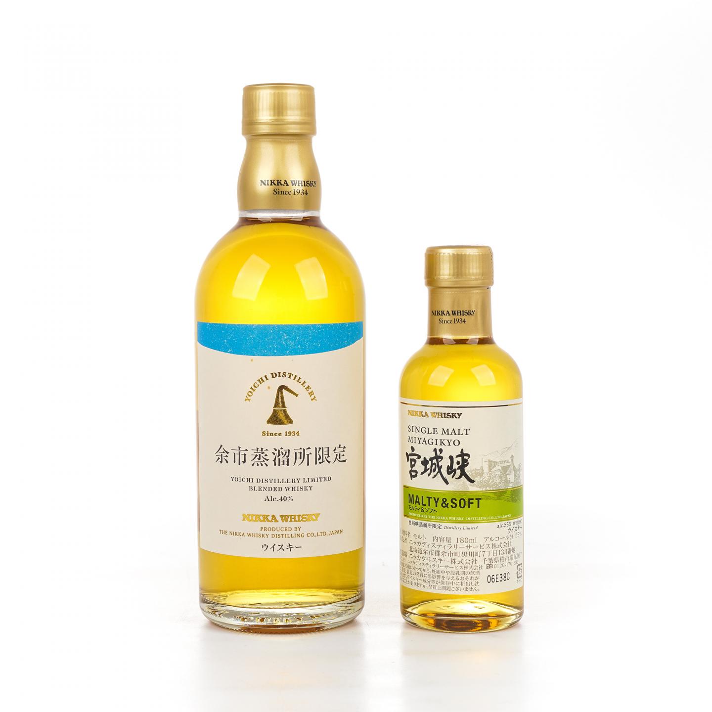 余市蒸馏所限定 500ml /宫城峡 风味桶系列 Malty& Soft 180ml 2瓶组