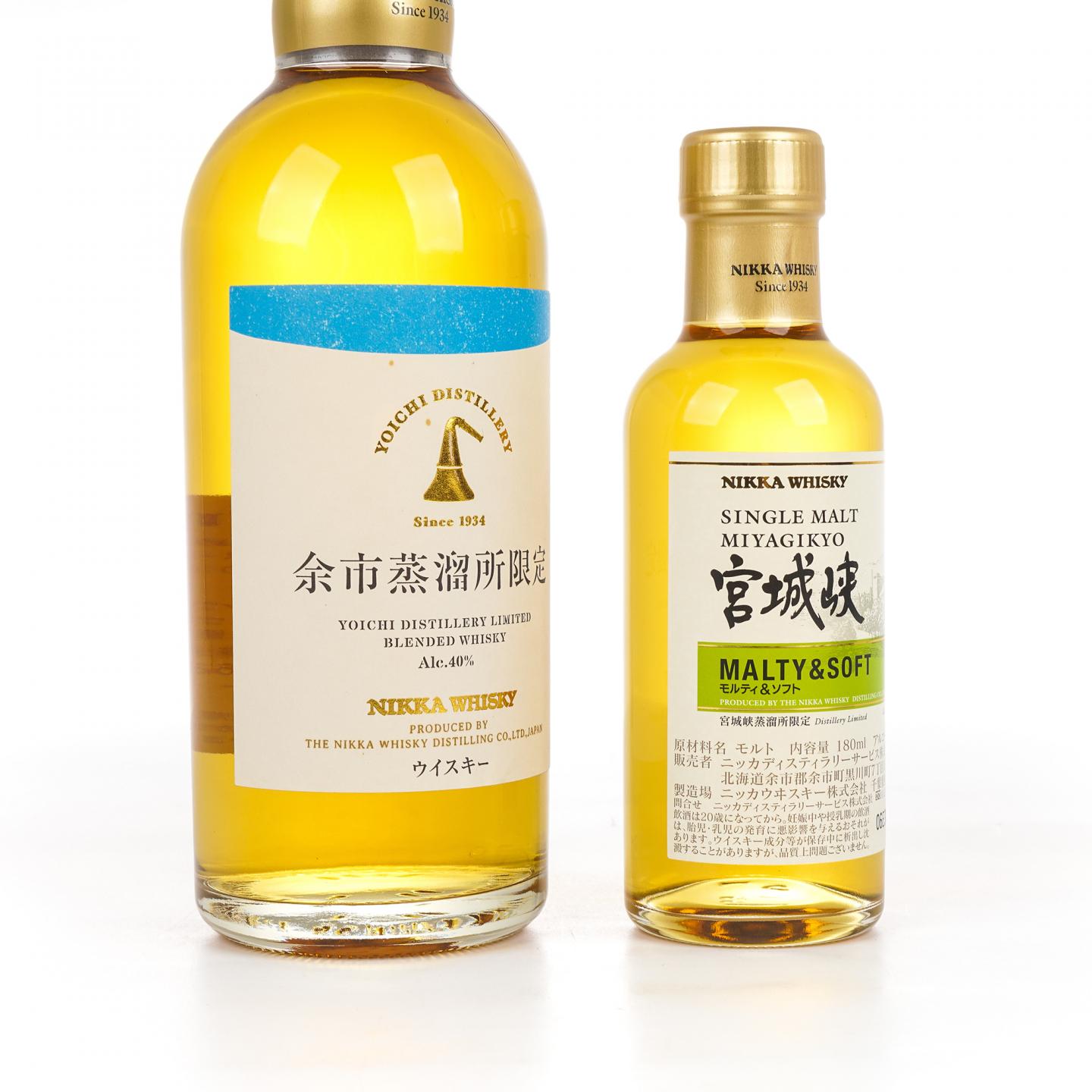 余市蒸馏所限定 500ml /宫城峡 风味桶系列 Malty& Soft 180ml 2瓶组