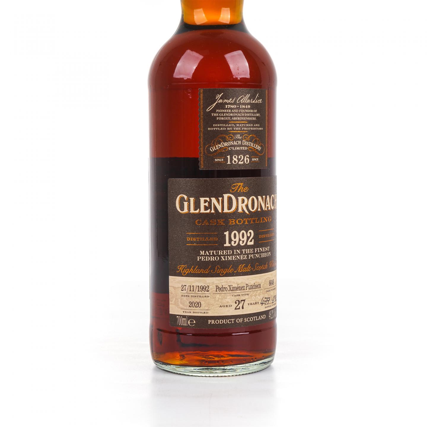 Glendronach 格兰多纳 27年 1992-2020 行货 雪莉桶#6049
