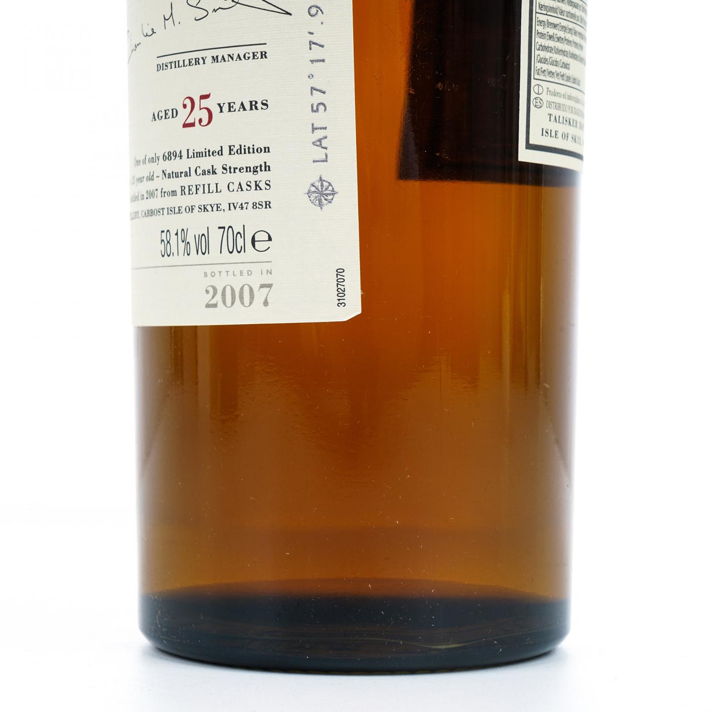 Talisker 泰斯卡 25年 2007 SR 700ml