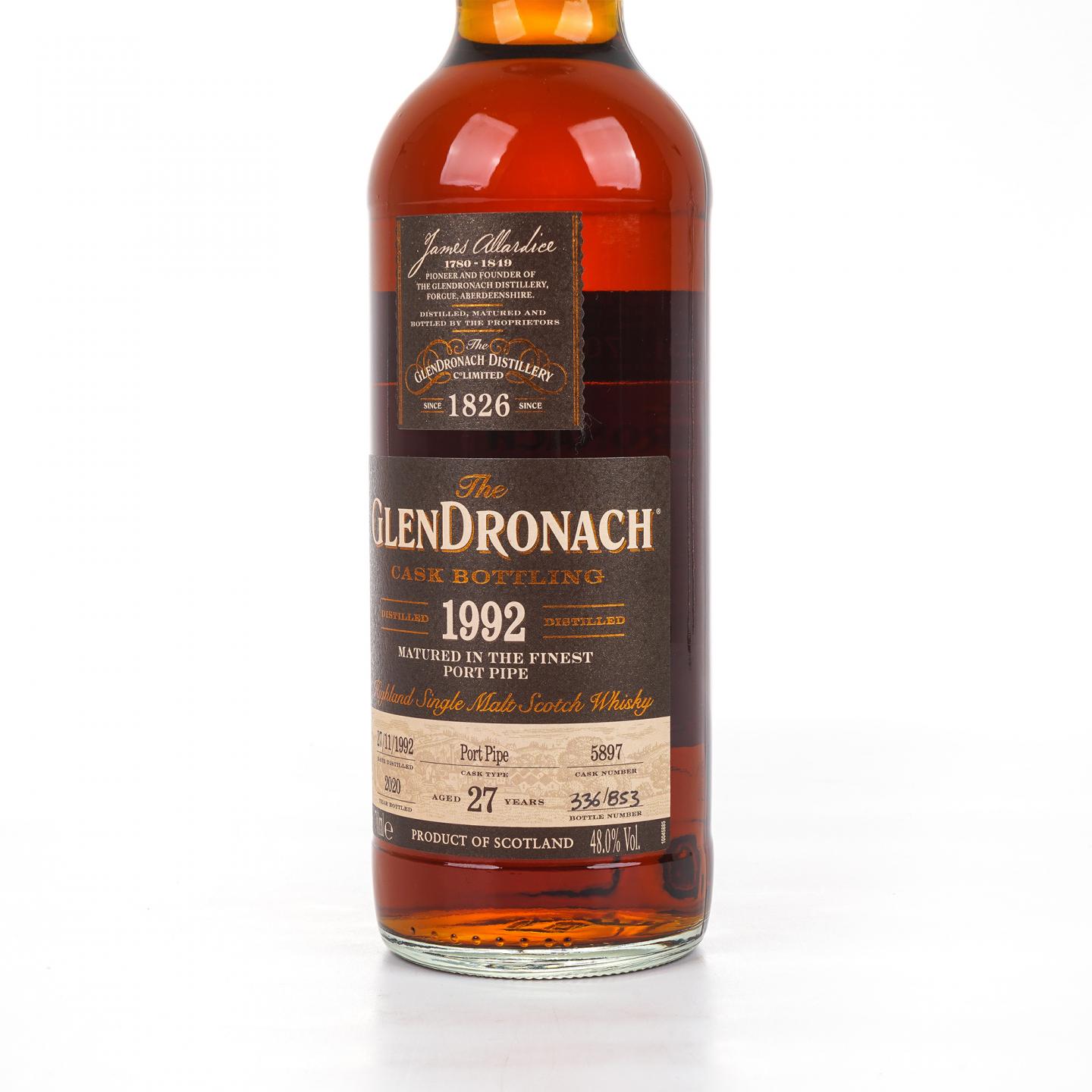 Glendronach 格兰多纳 27年 1992-2020 波特桶#5897