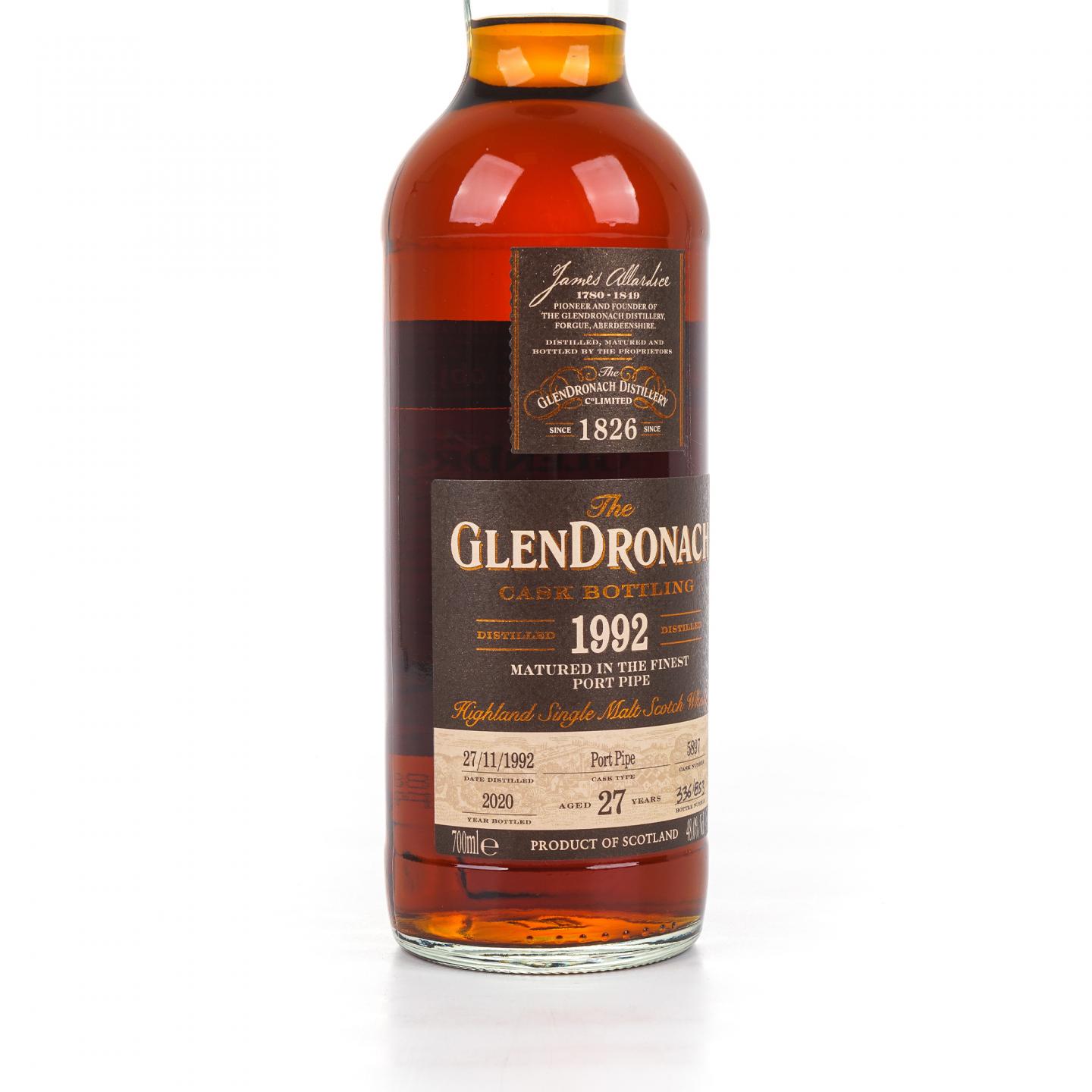 Glendronach 格兰多纳 27年 1992-2020 波特桶#5897