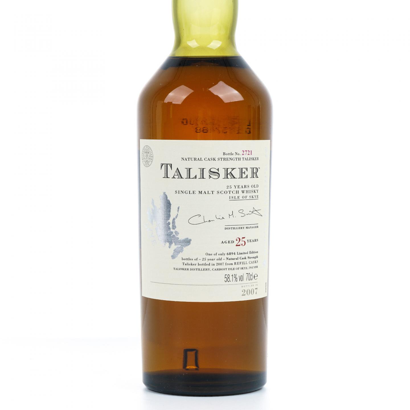Talisker 泰斯卡 25年 2007 SR系列