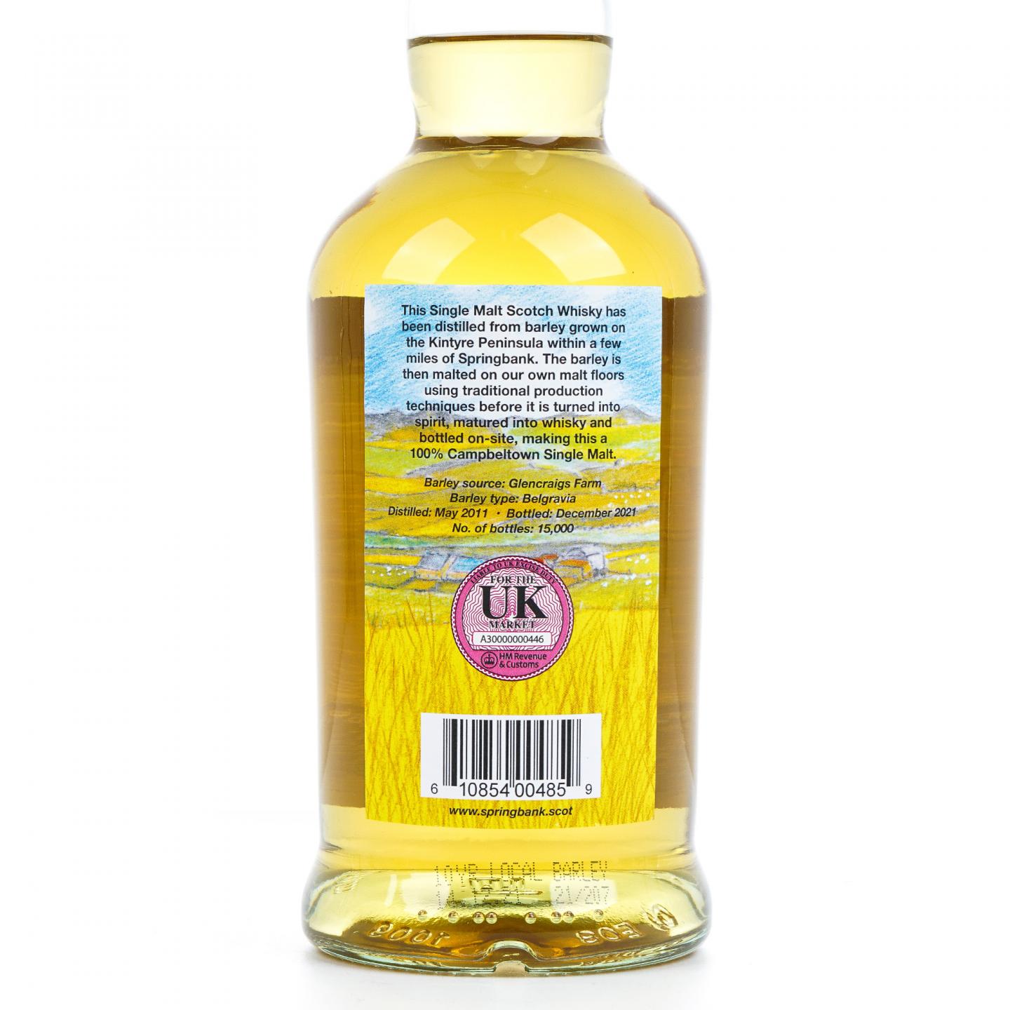 Springbank 云顶 10年 2011-2021 本地大麦51.6%