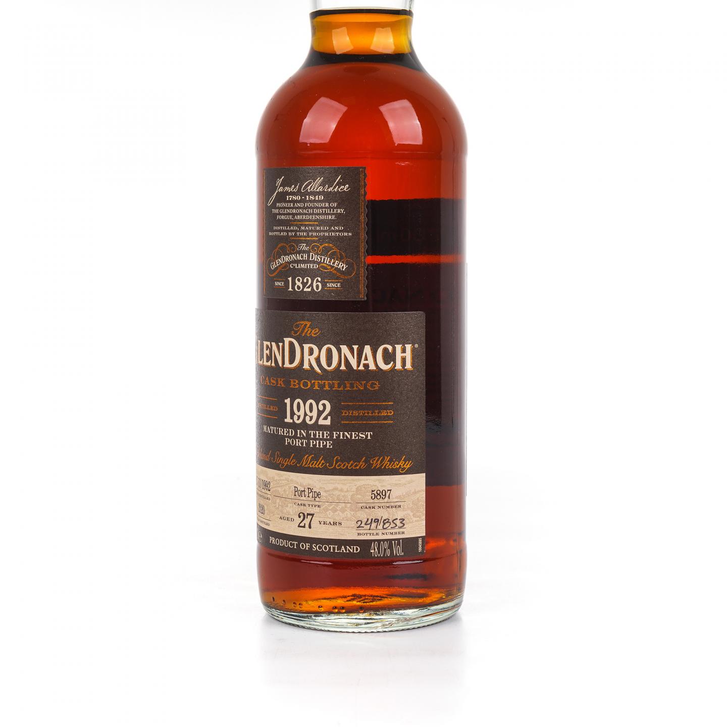 Glendronach 格兰多纳 27年 1992-2020 波特桶#5897 700ML