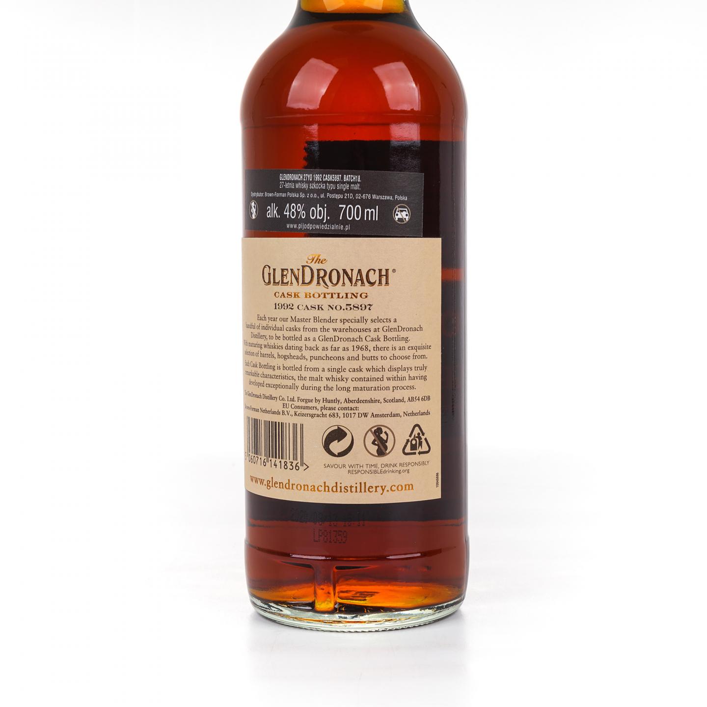 Glendronach 格兰多纳 27年 1992-2020 波特桶#5897 48%