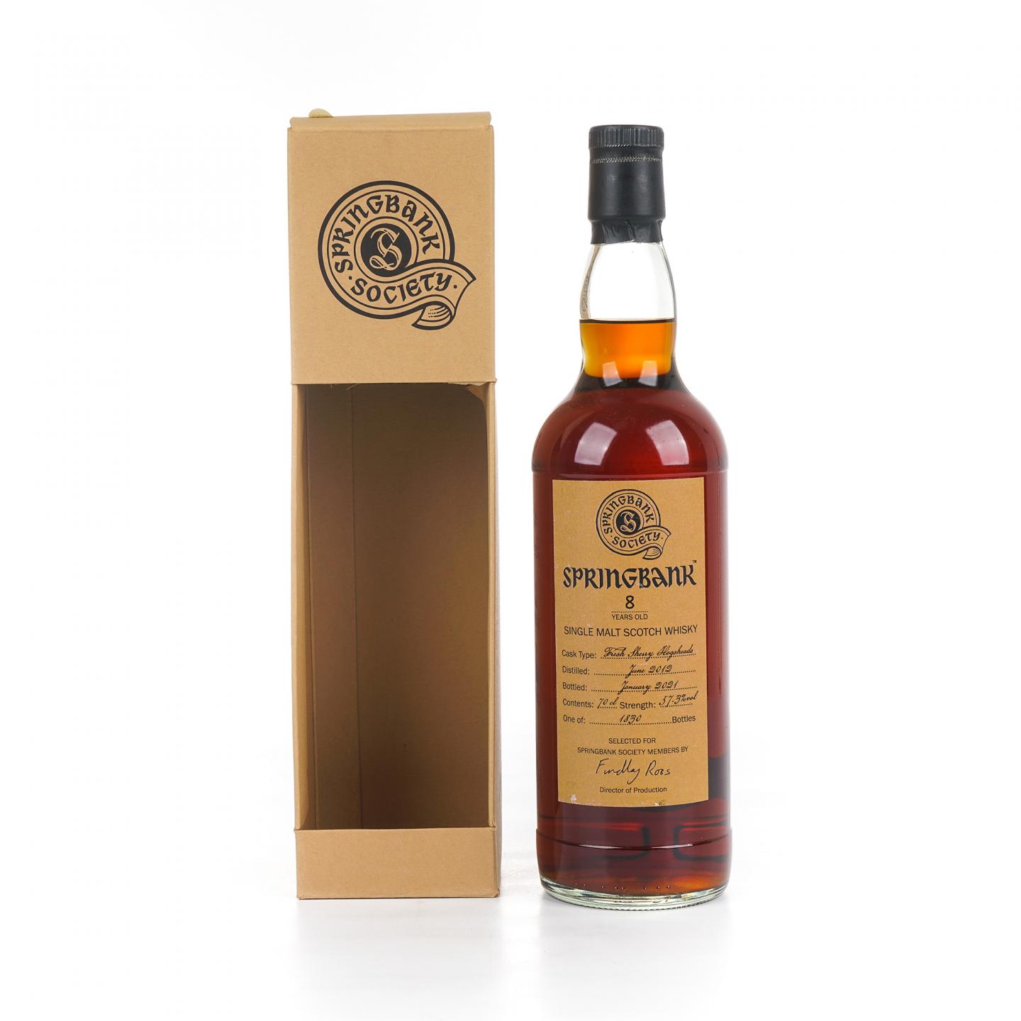 Springbank 云顶 8年 2012-2021 雪莉桶 云顶协会