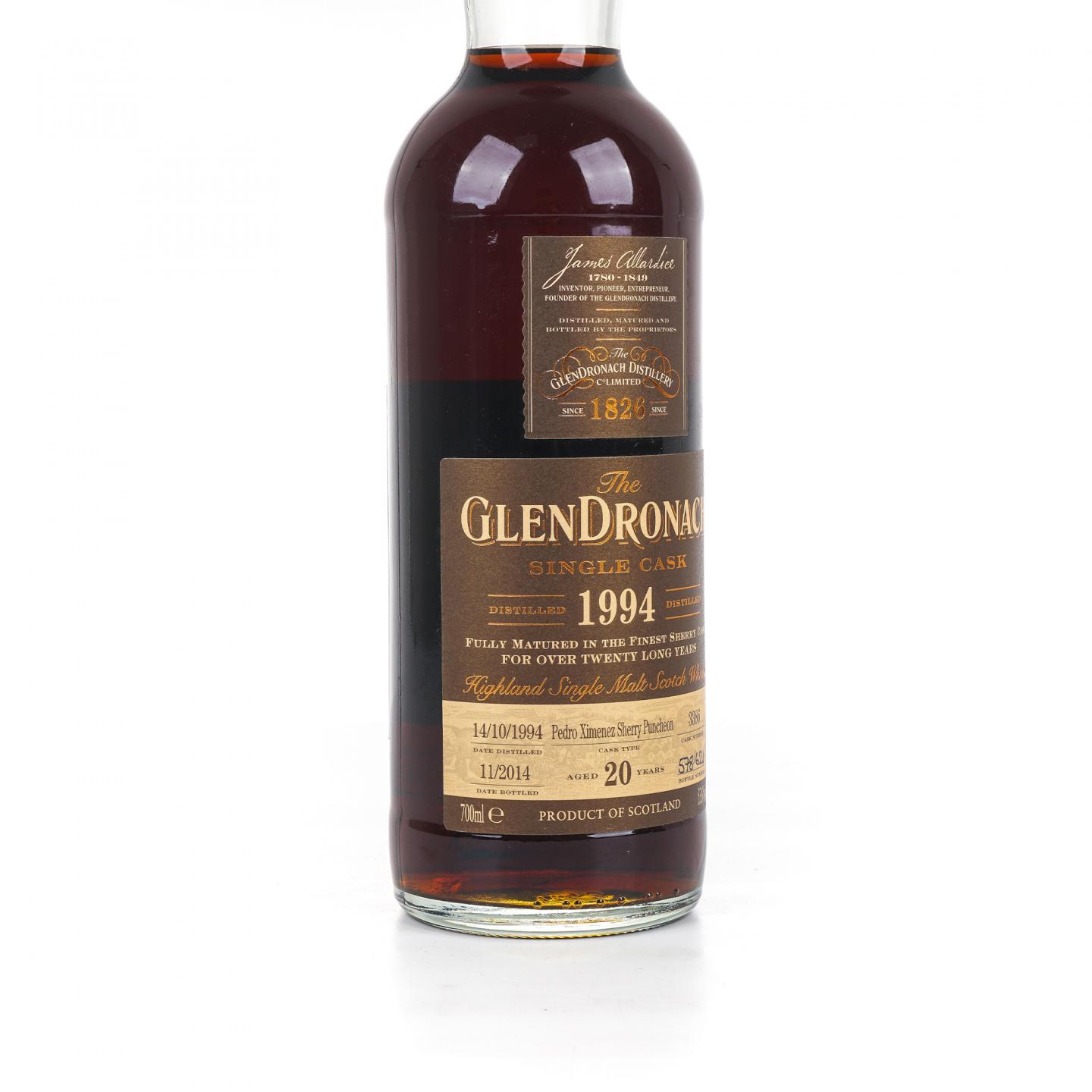 Glendronach 格兰多纳 20年 1994-2014 PX雪莉单桶#3386