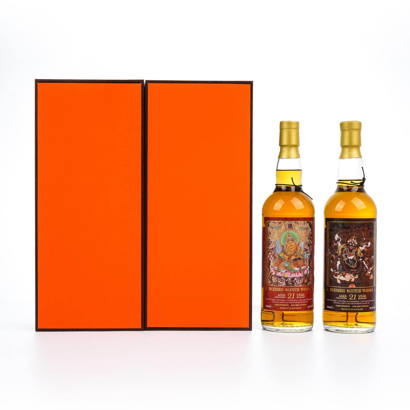 苏格兰调和威士忌 21年 2004-2025 馆藏唐卡艺术系列 桶强2支组