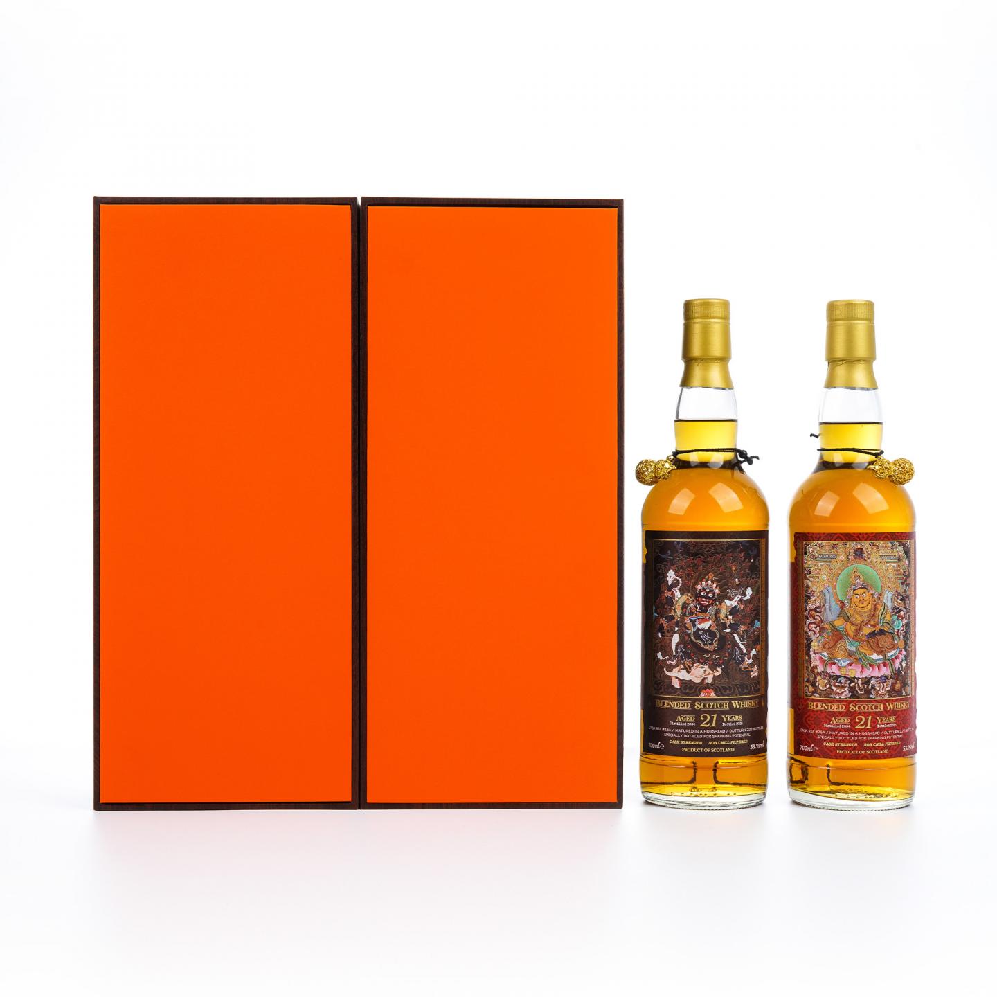 苏格兰调和威士忌 21年 2004-2025 馆藏唐卡艺术系列 桶强700ml*2