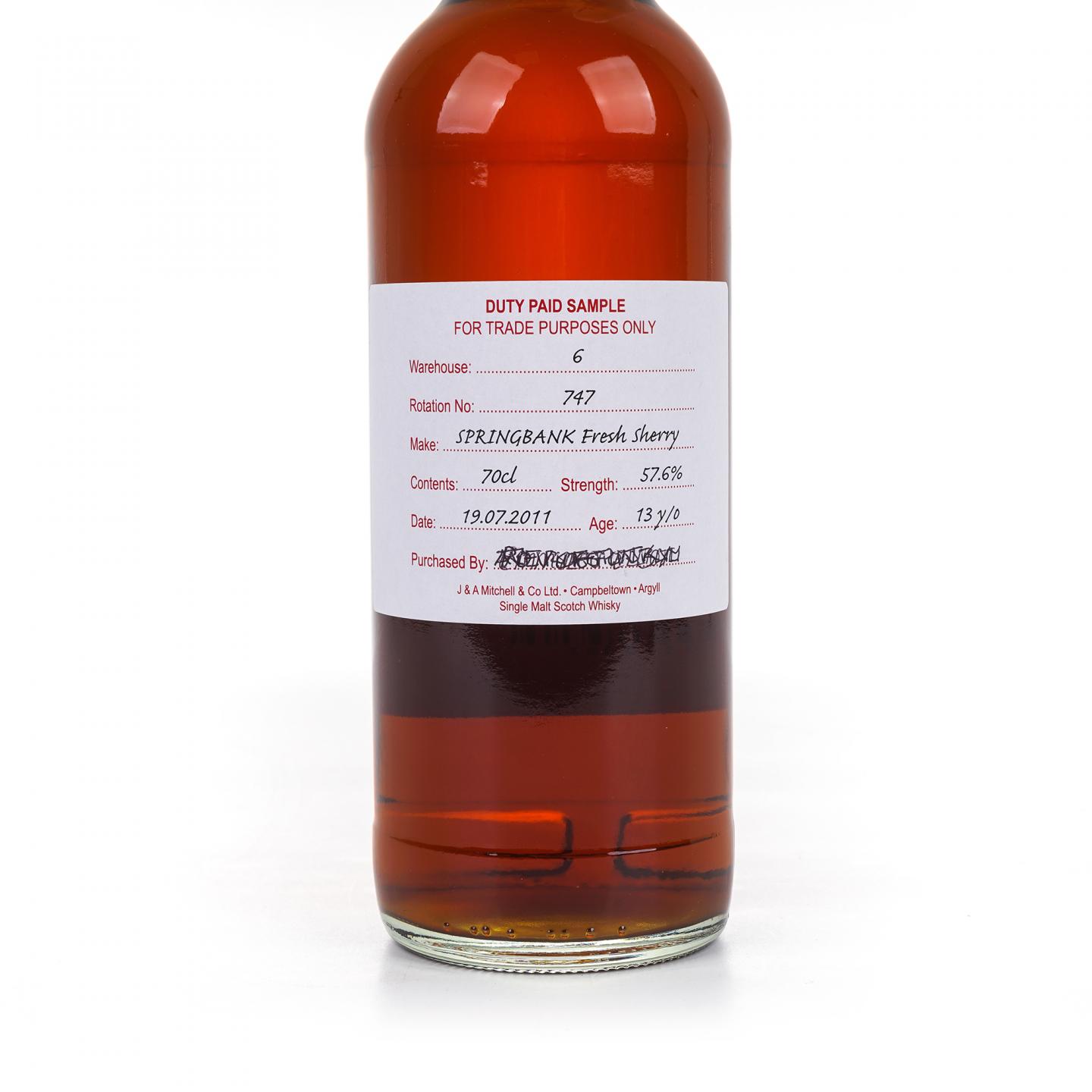 Springbank 云顶 13年 2011 完税瓶