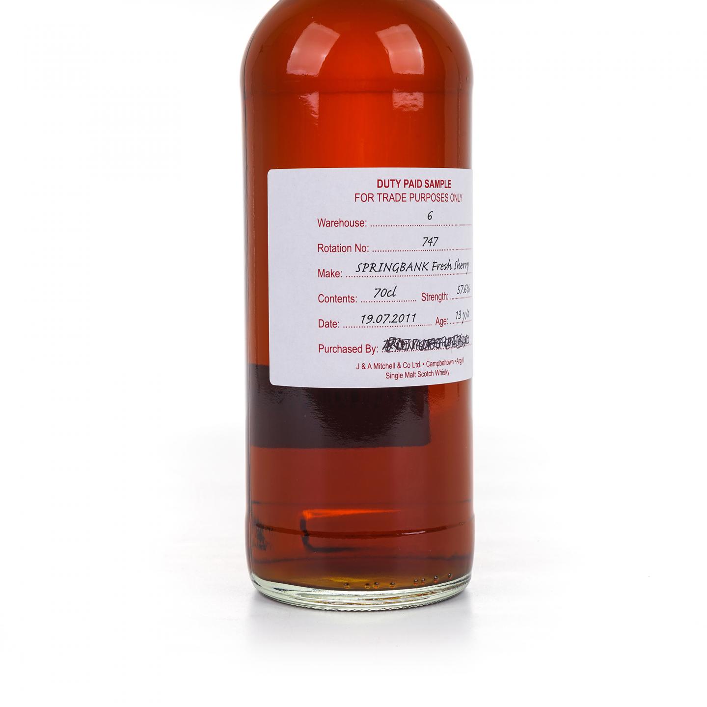 Springbank 云顶 13年 2011 完税瓶